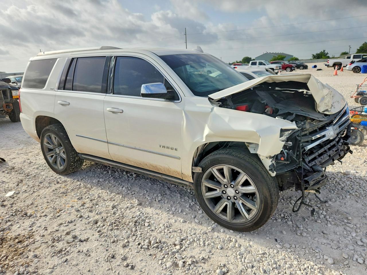 2015 Chevrolet Tahoe K1500 Ltz White vin: 1GNSKCKC5FR679139