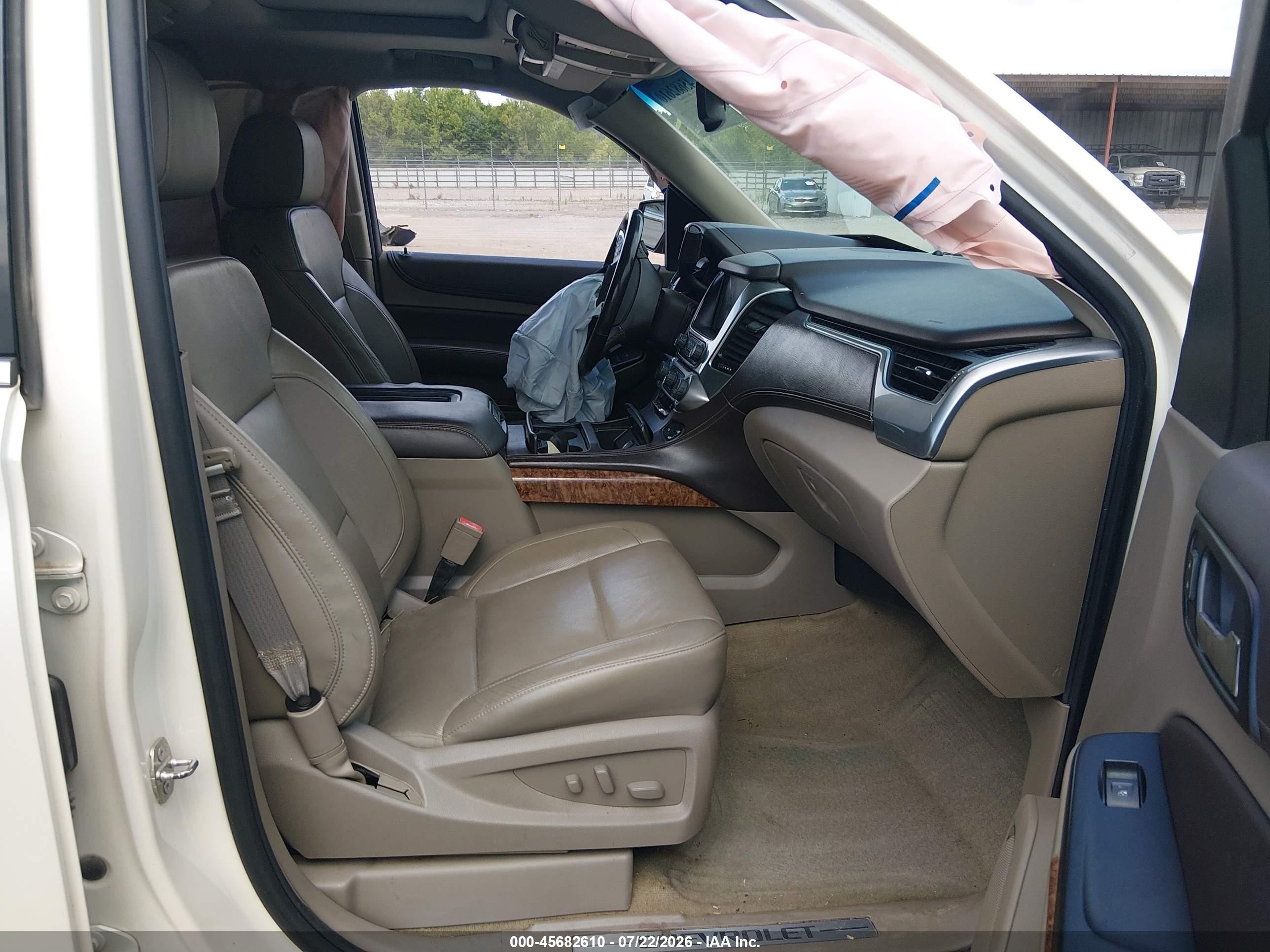 2015 Chevrolet Tahoe Ltz Белый vin: 1GNSKCKC5FR711569