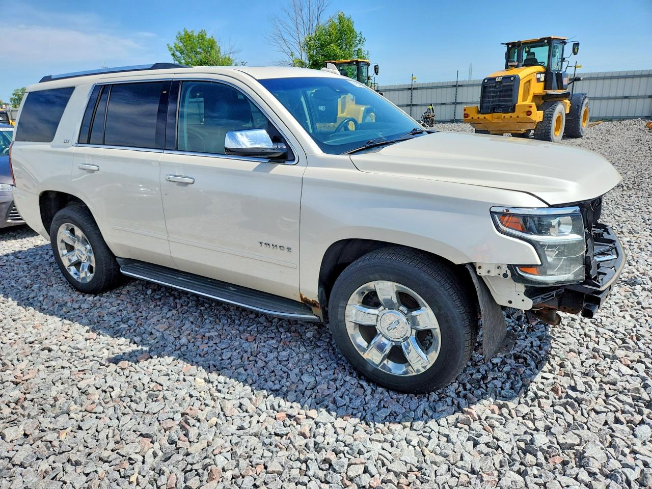 2015 Chevrolet Tahoe K1500 Ltz White vin: 1GNSKCKC6FR527922