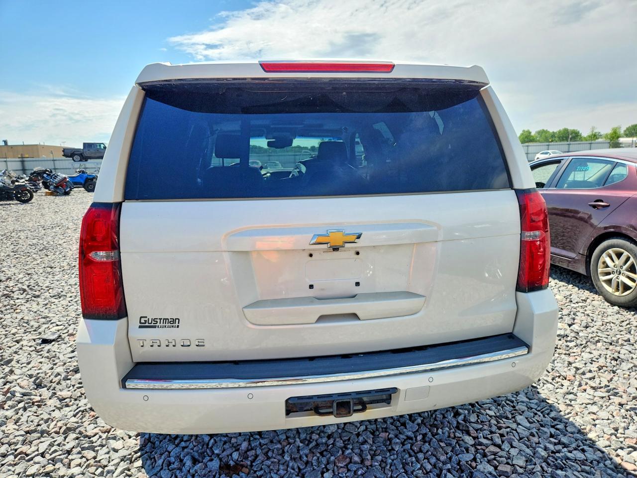 2015 Chevrolet Tahoe K1500 Ltz White vin: 1GNSKCKC6FR527922