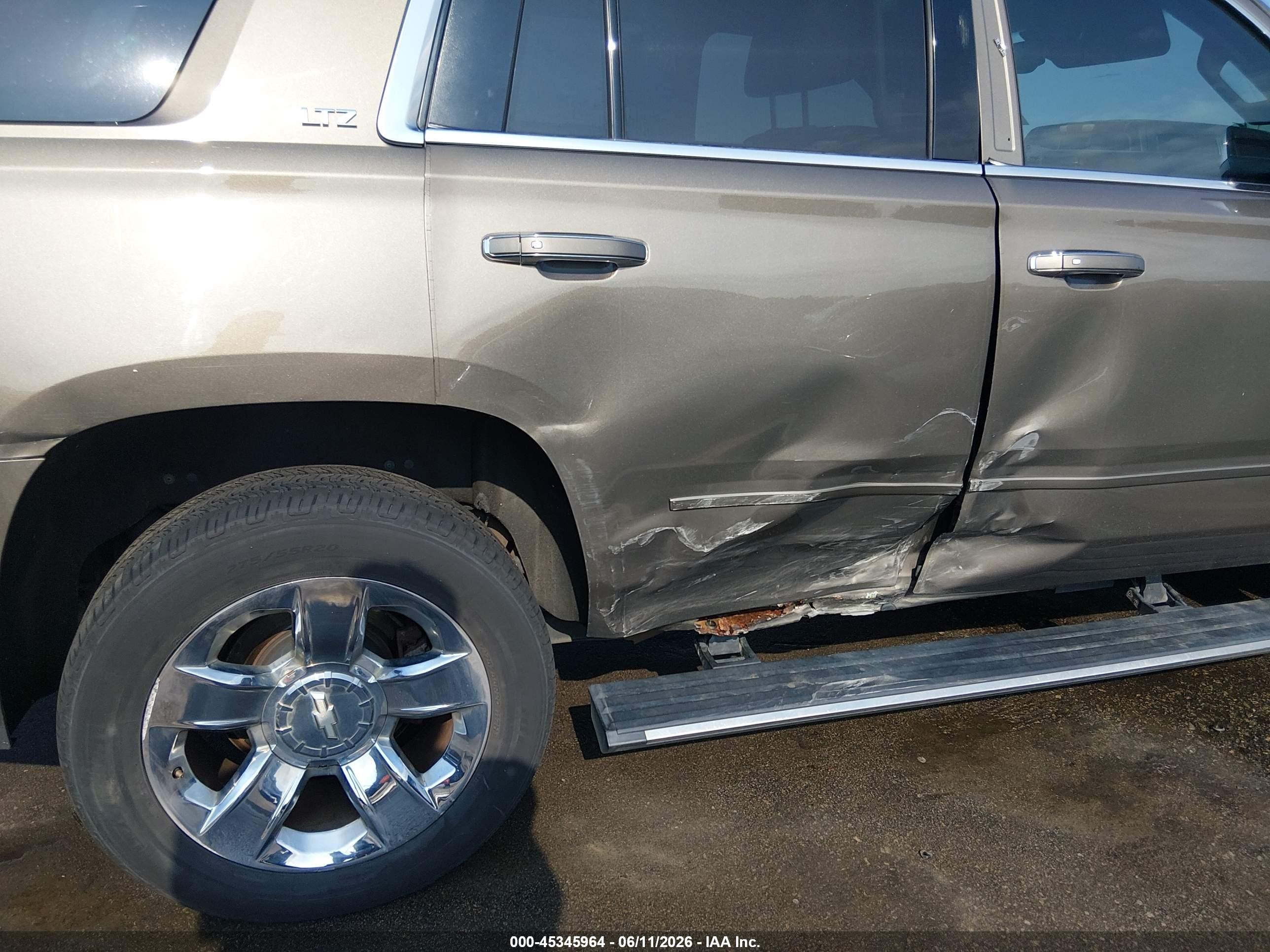 2015 Chevrolet Tahoe Ltz Gray vin: 1GNSKCKC6FR673883