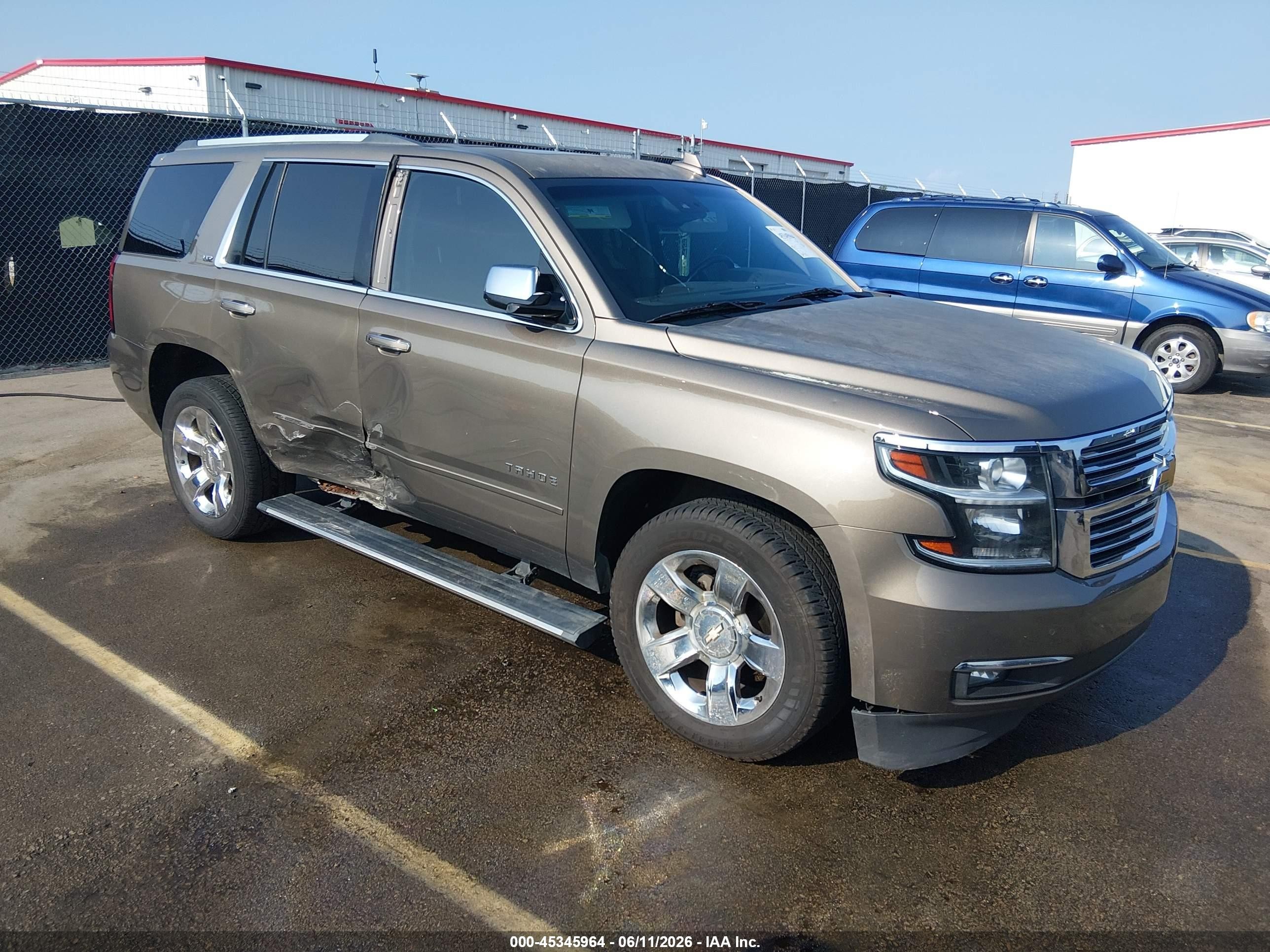 2015 Chevrolet Tahoe Ltz Gray vin: 1GNSKCKC6FR673883
