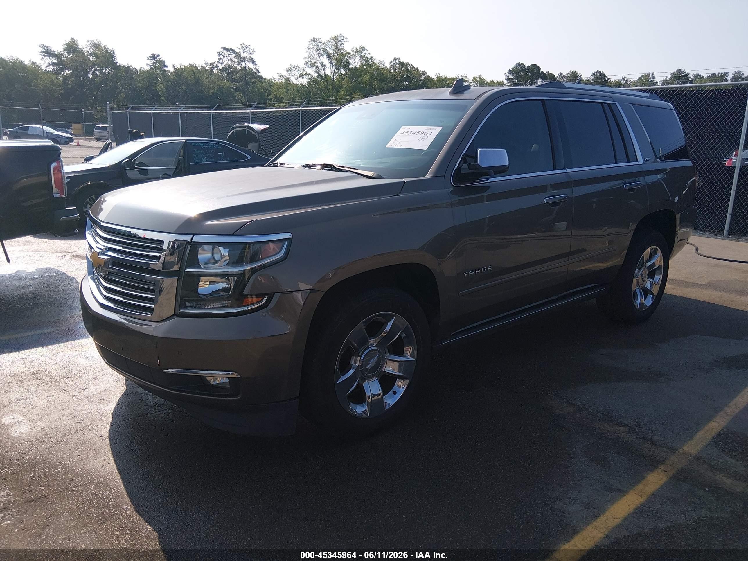 2015 Chevrolet Tahoe Ltz Gray vin: 1GNSKCKC6FR673883