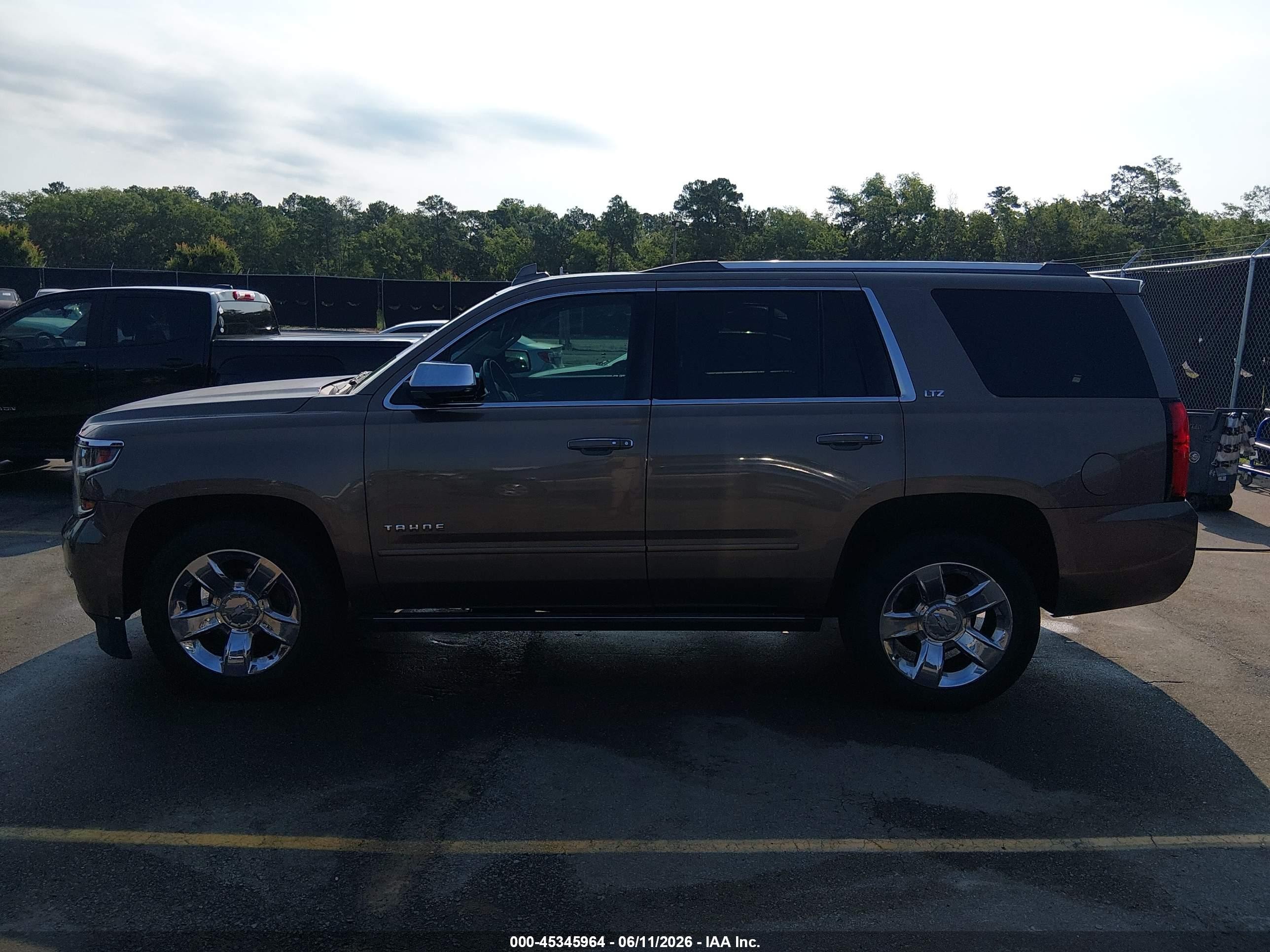 2015 Chevrolet Tahoe Ltz Gray vin: 1GNSKCKC6FR673883