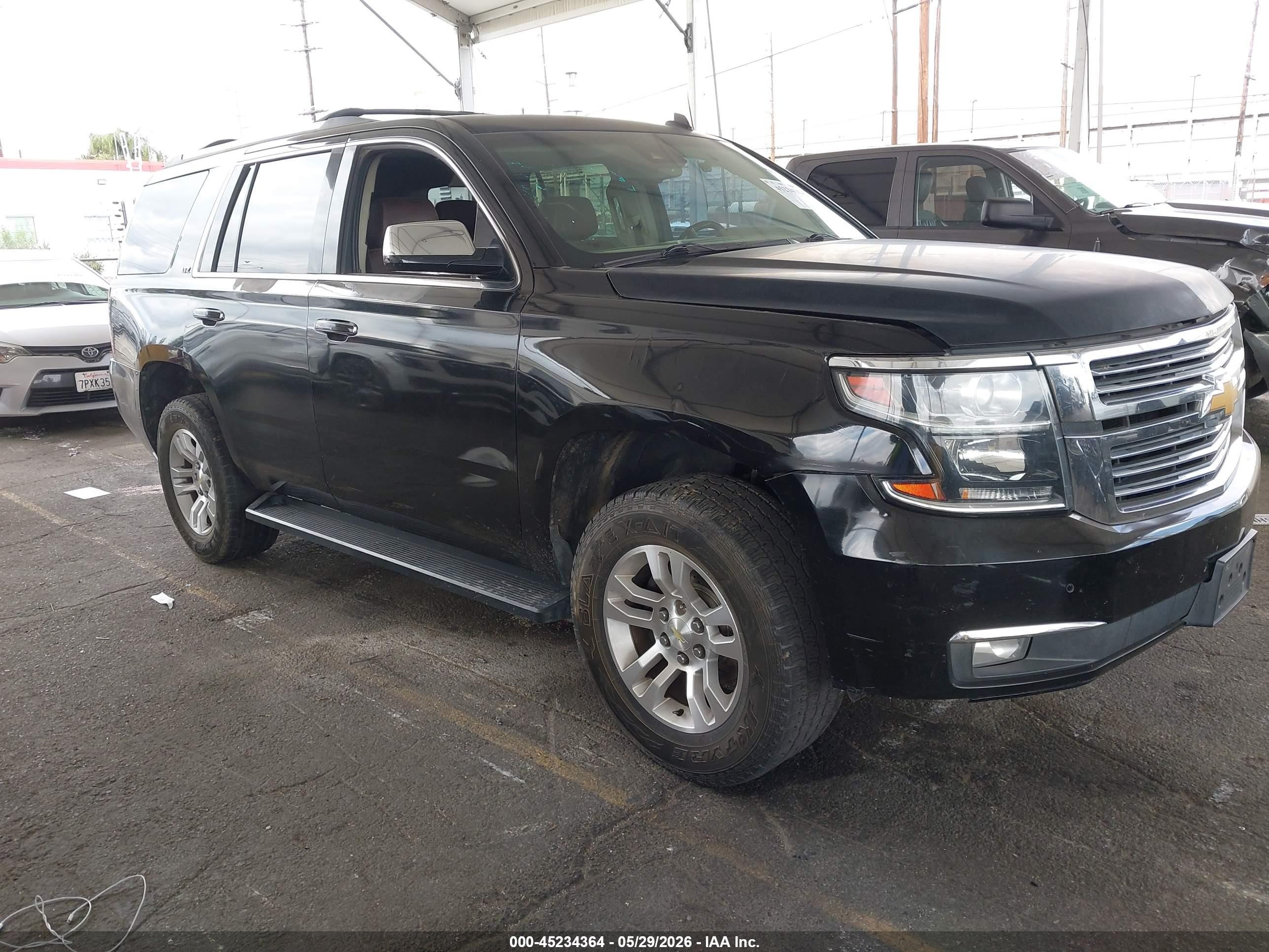 2015 Chevrolet Tahoe Ltz Black vin: 1GNSKCKC7FR102354