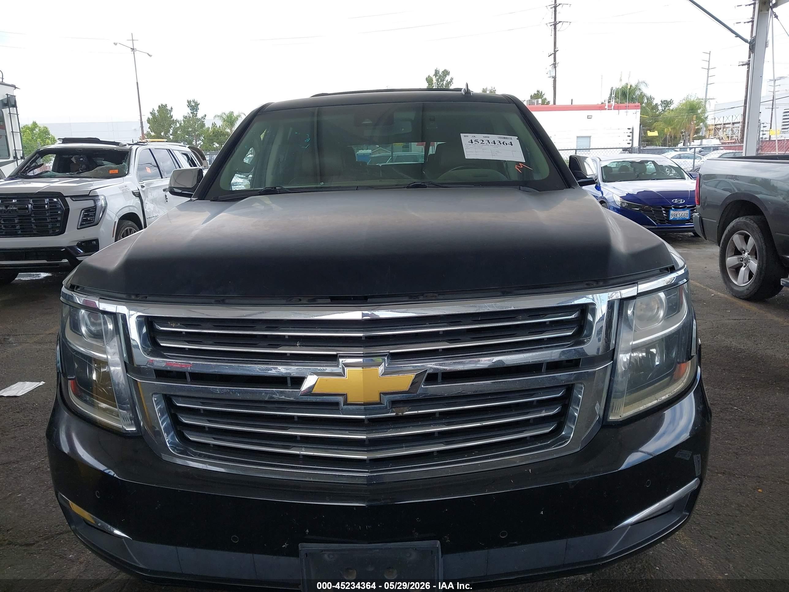 2015 Chevrolet Tahoe Ltz Black vin: 1GNSKCKC7FR102354