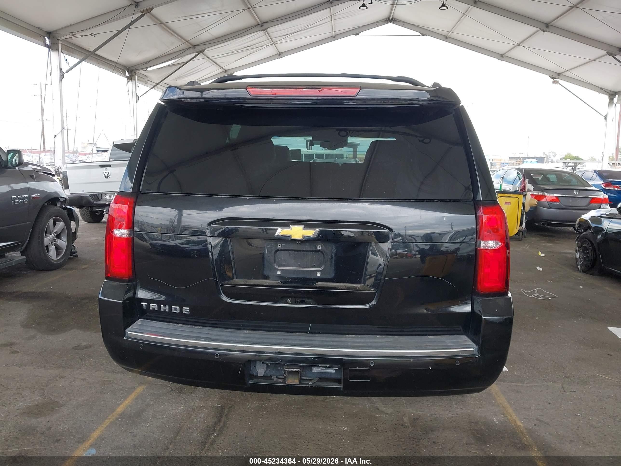 2015 Chevrolet Tahoe Ltz Black vin: 1GNSKCKC7FR102354