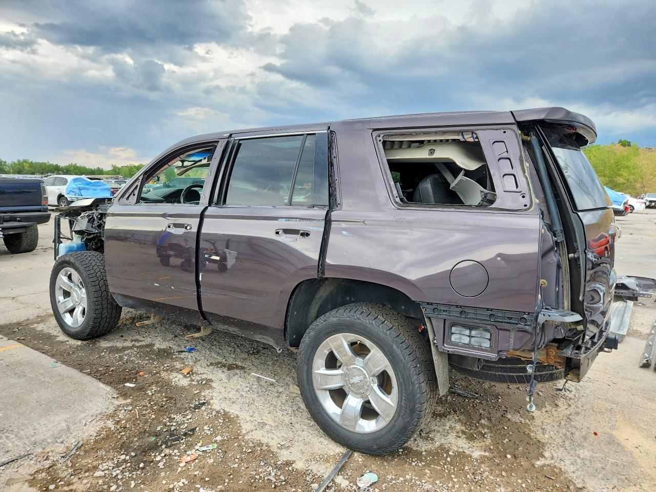 2015 Chevrolet Tahoe K1500 Ltz Maroon vin: 1GNSKCKC7FR124502