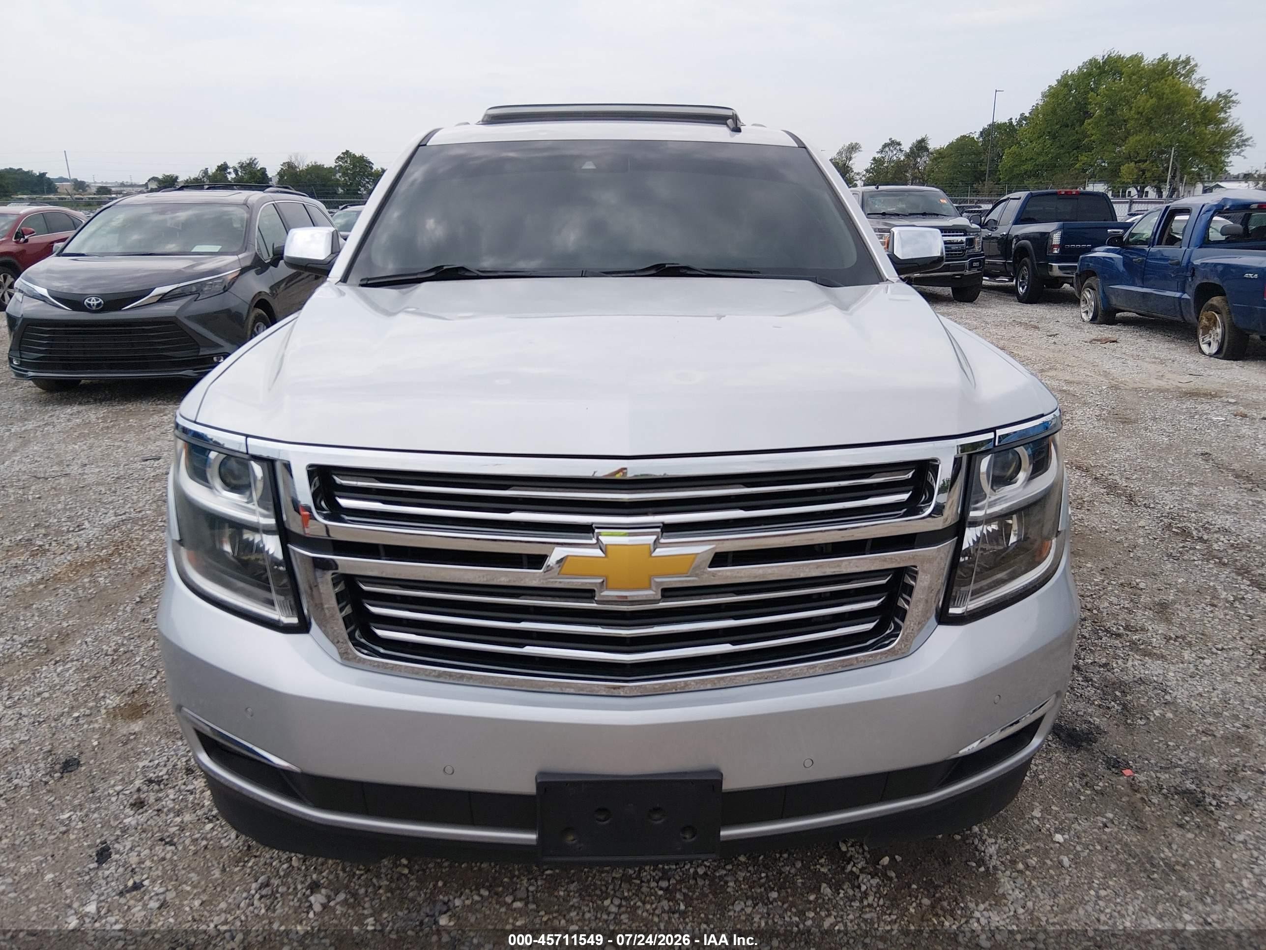 2015 Chevrolet Tahoe Ltz Silver vin: 1GNSKCKC7FR155331