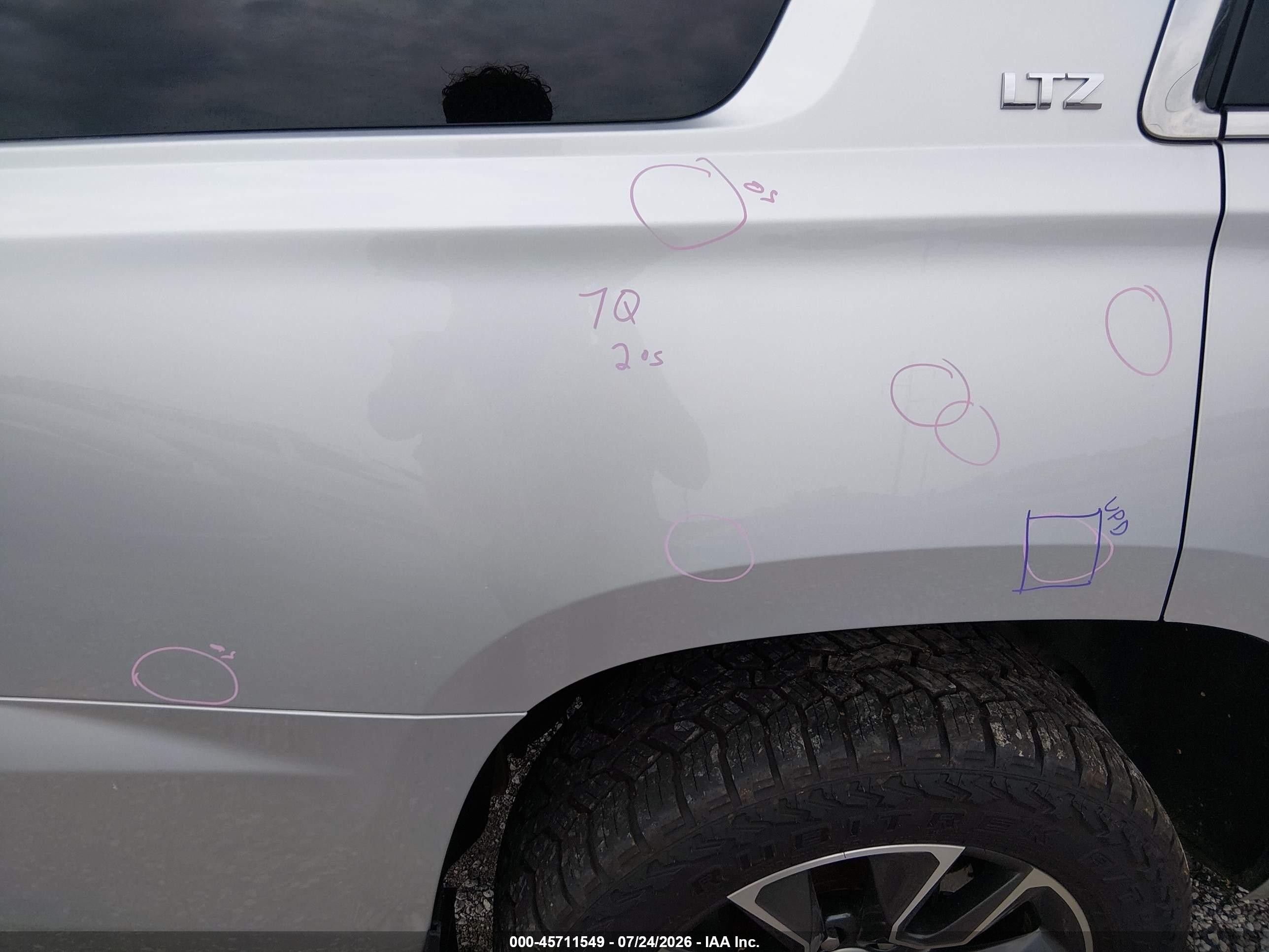 2015 Chevrolet Tahoe Ltz Silver vin: 1GNSKCKC7FR155331