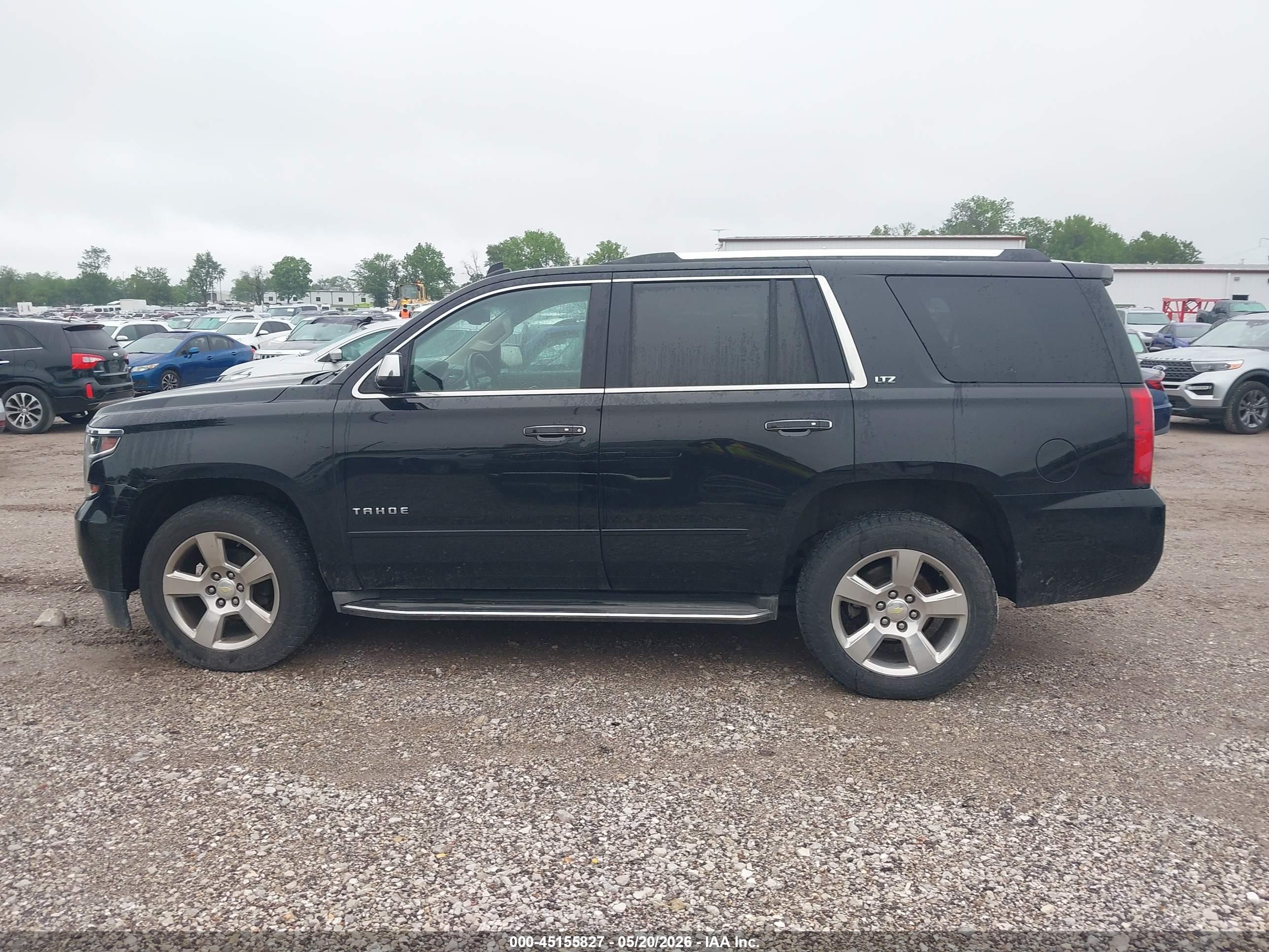 2015 Chevrolet Tahoe Ltz Black vin: 1GNSKCKC7FR280457