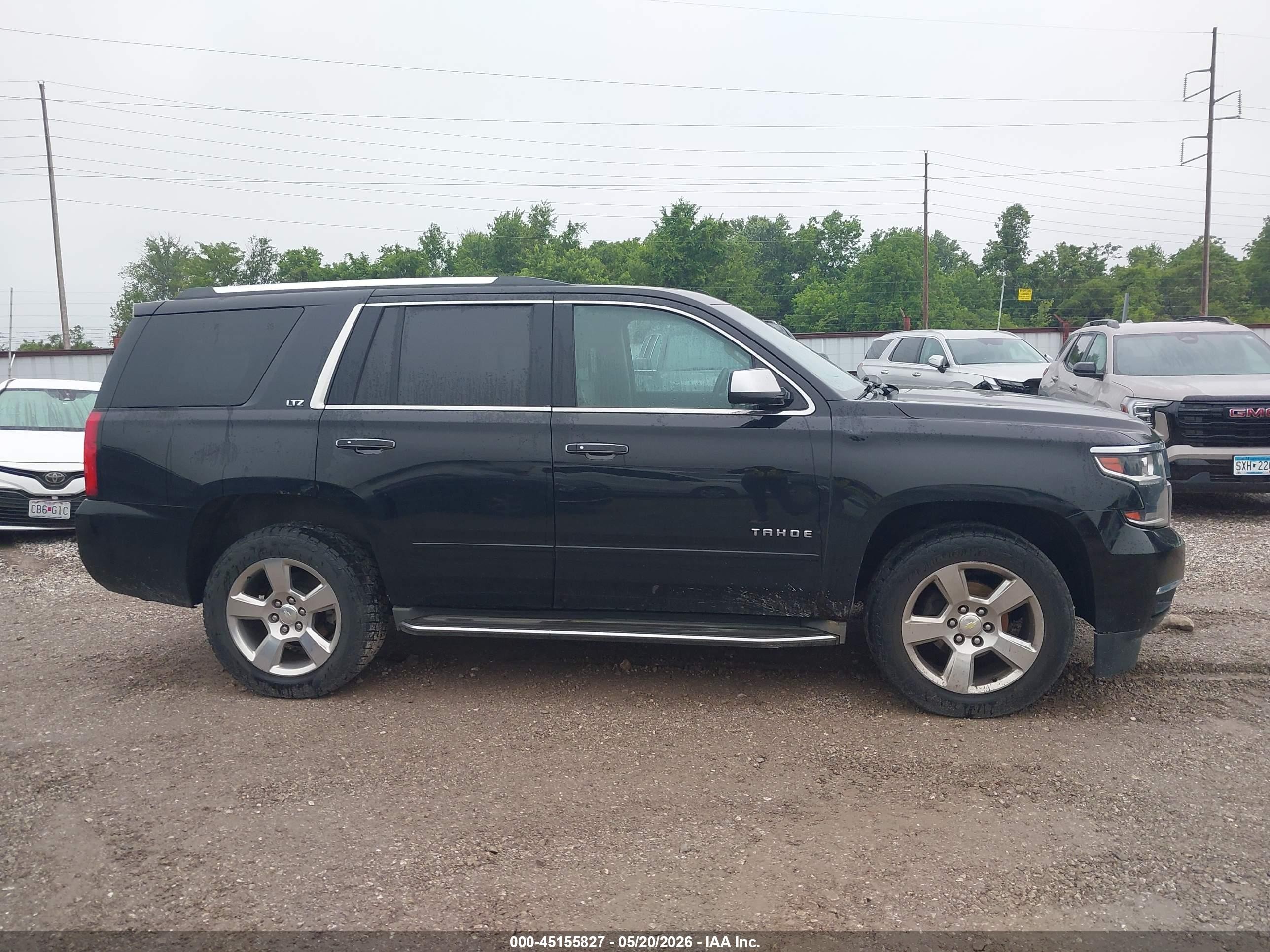 2015 Chevrolet Tahoe Ltz Black vin: 1GNSKCKC7FR280457