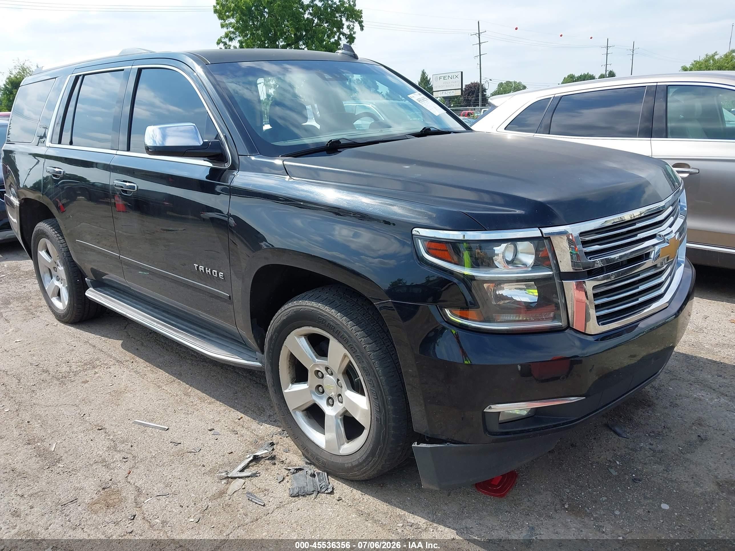 2015 Chevrolet Tahoe Ltz Black vin: 1GNSKCKC7FR626166