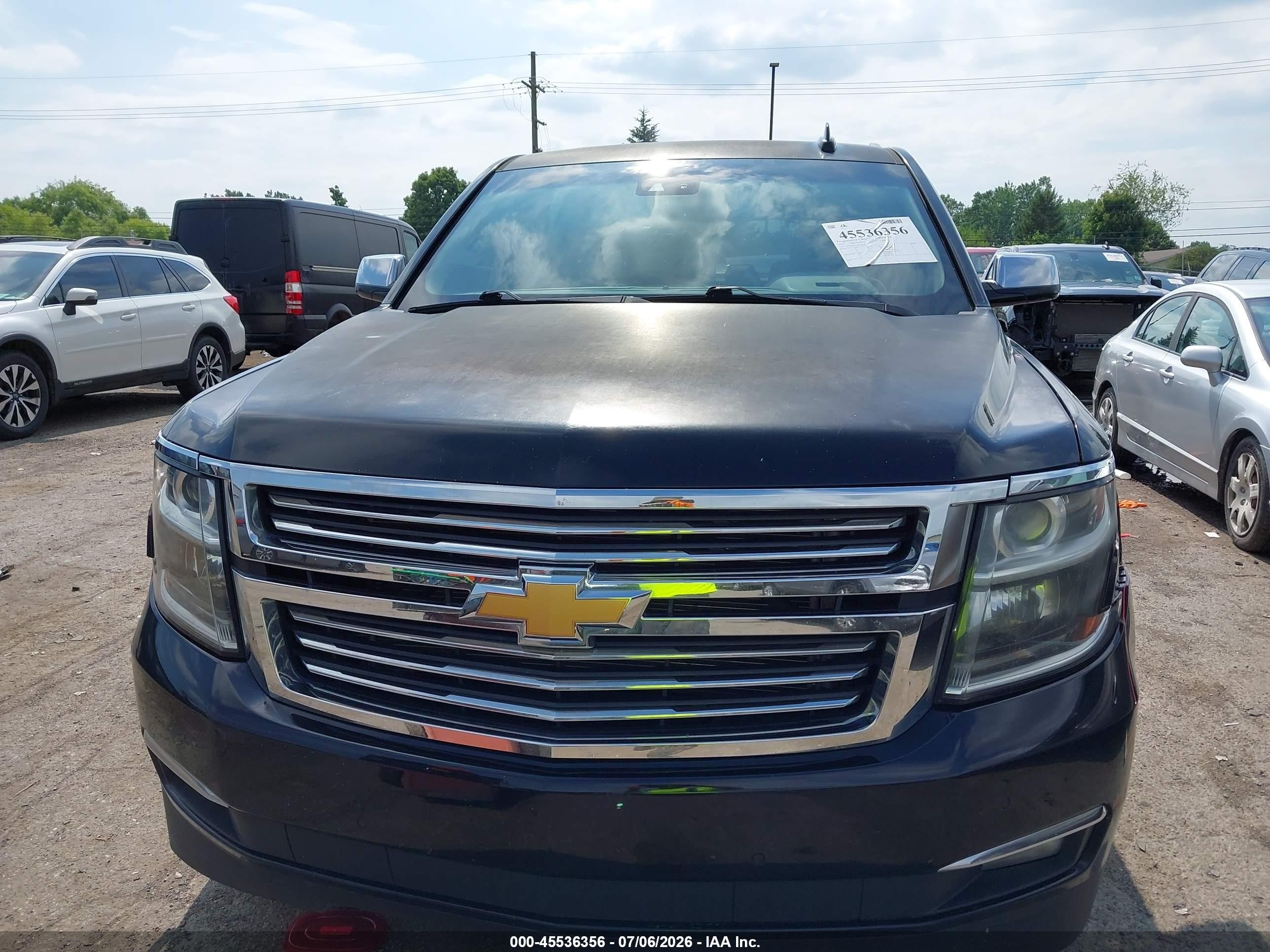 2015 Chevrolet Tahoe Ltz Black vin: 1GNSKCKC7FR626166