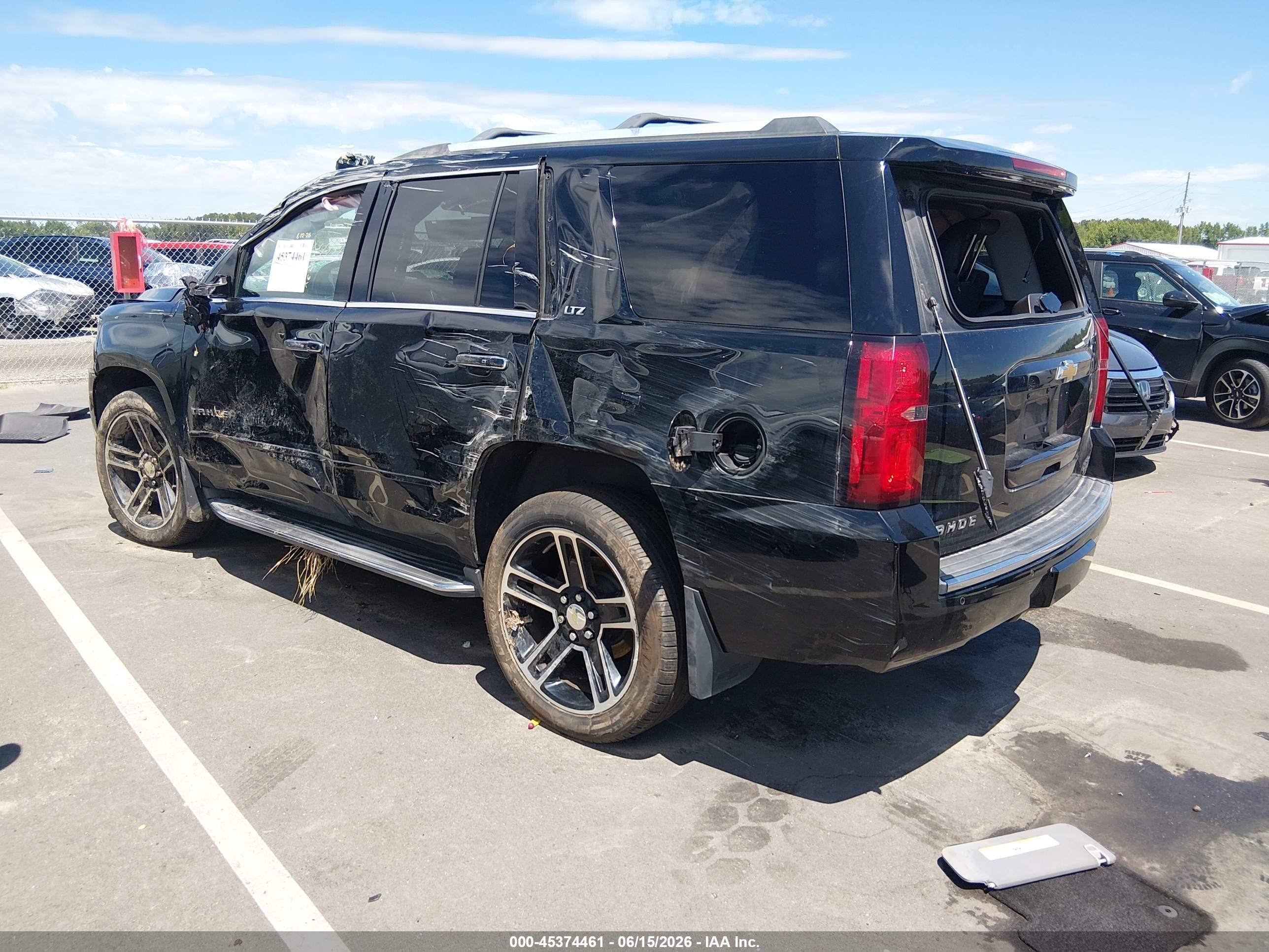 2015 Chevrolet Tahoe Ltz Black vin: 1GNSKCKC7FR683161