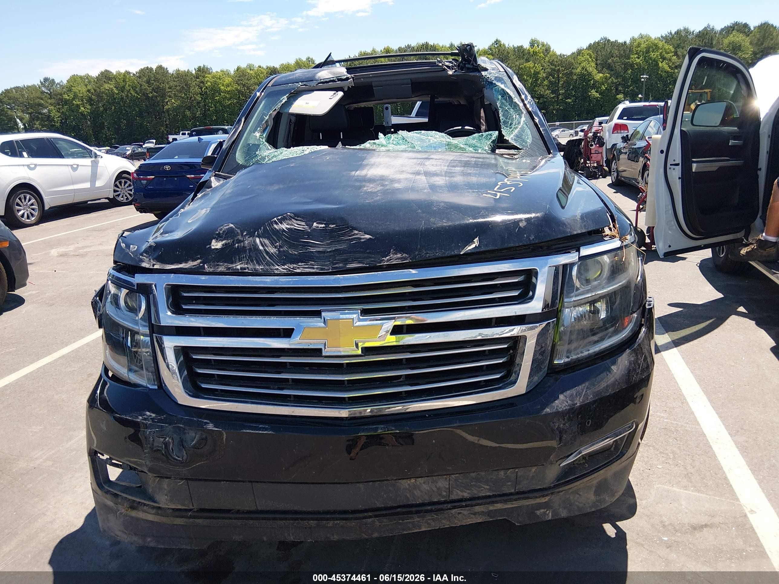 2015 Chevrolet Tahoe Ltz Black vin: 1GNSKCKC7FR683161