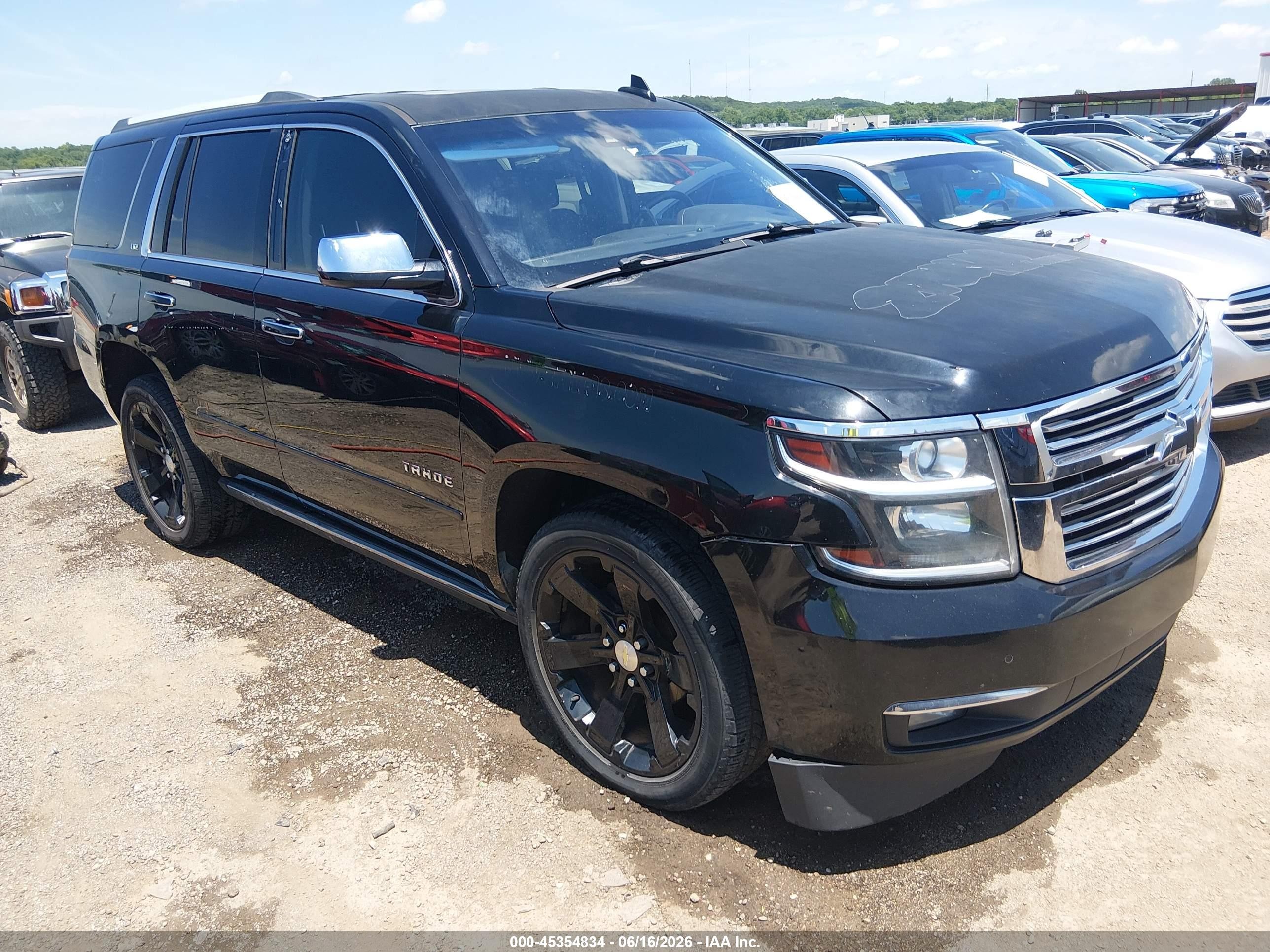 2015 Chevrolet Tahoe Ltz Black vin: 1GNSKCKC7FR684035