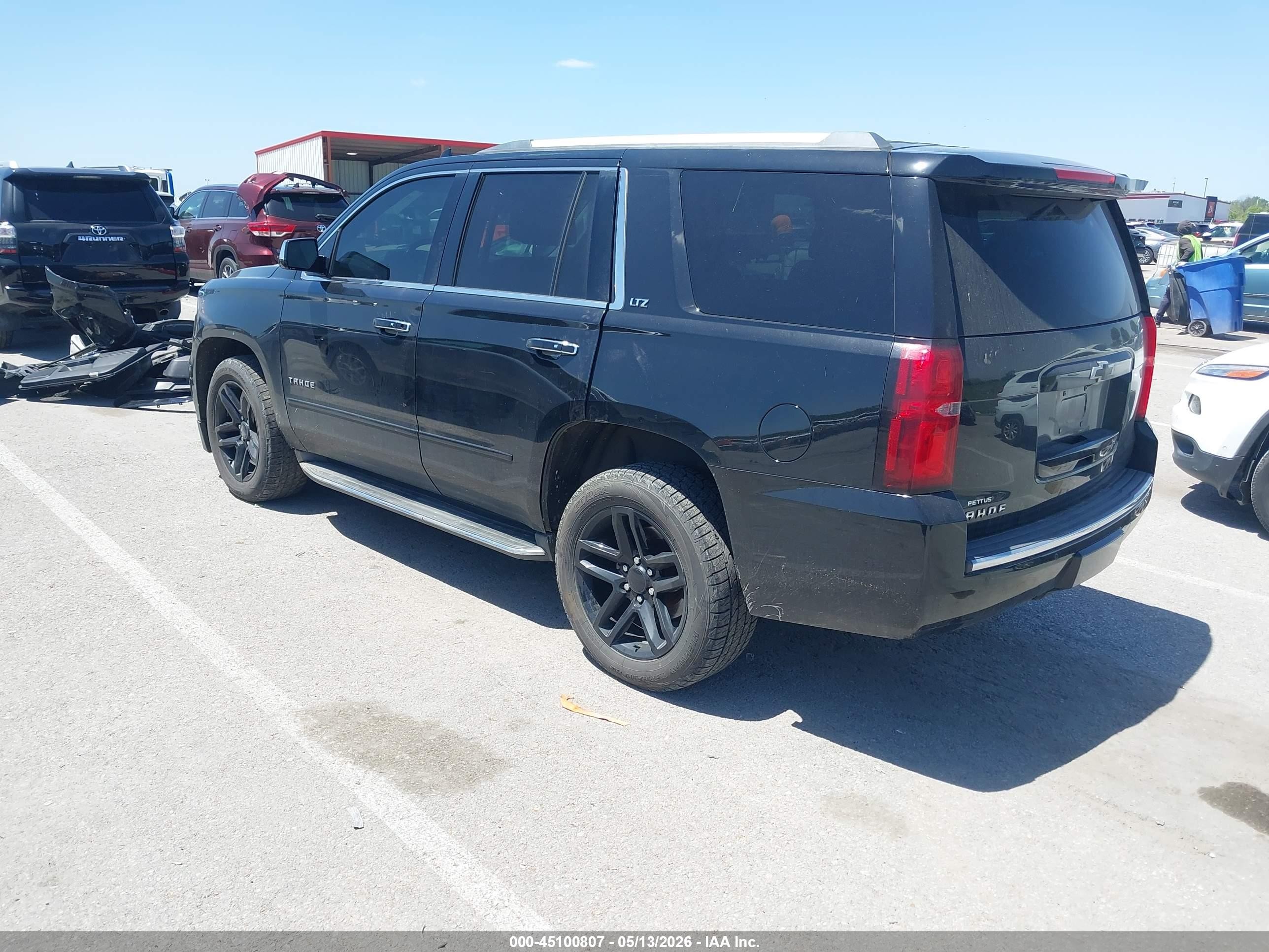 2015 Chevrolet Tahoe Ltz Black vin: 1GNSKCKC7FR743634