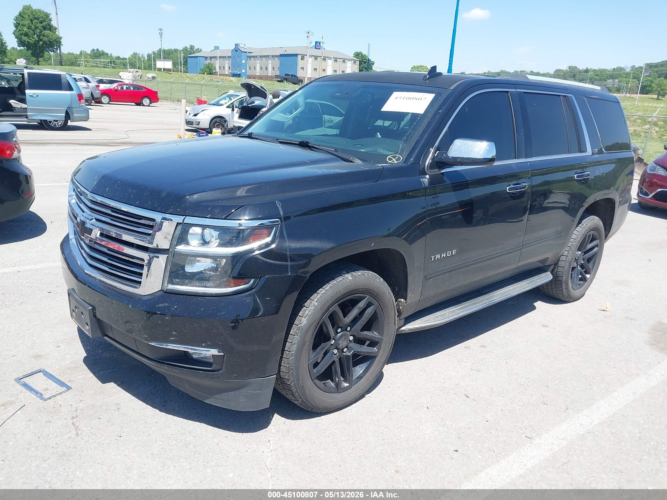 2015 Chevrolet Tahoe Ltz Black vin: 1GNSKCKC7FR743634
