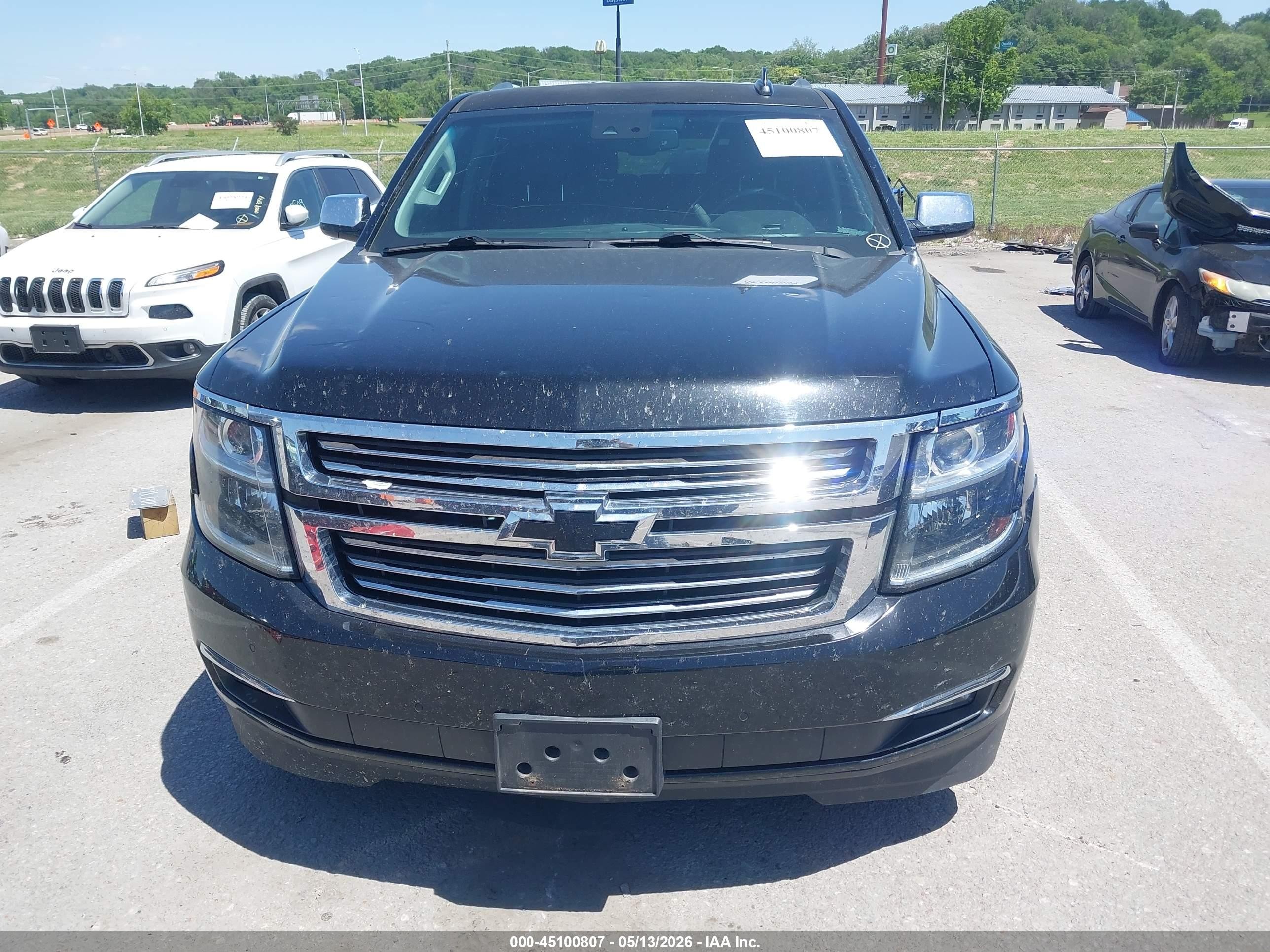 2015 Chevrolet Tahoe Ltz Black vin: 1GNSKCKC7FR743634