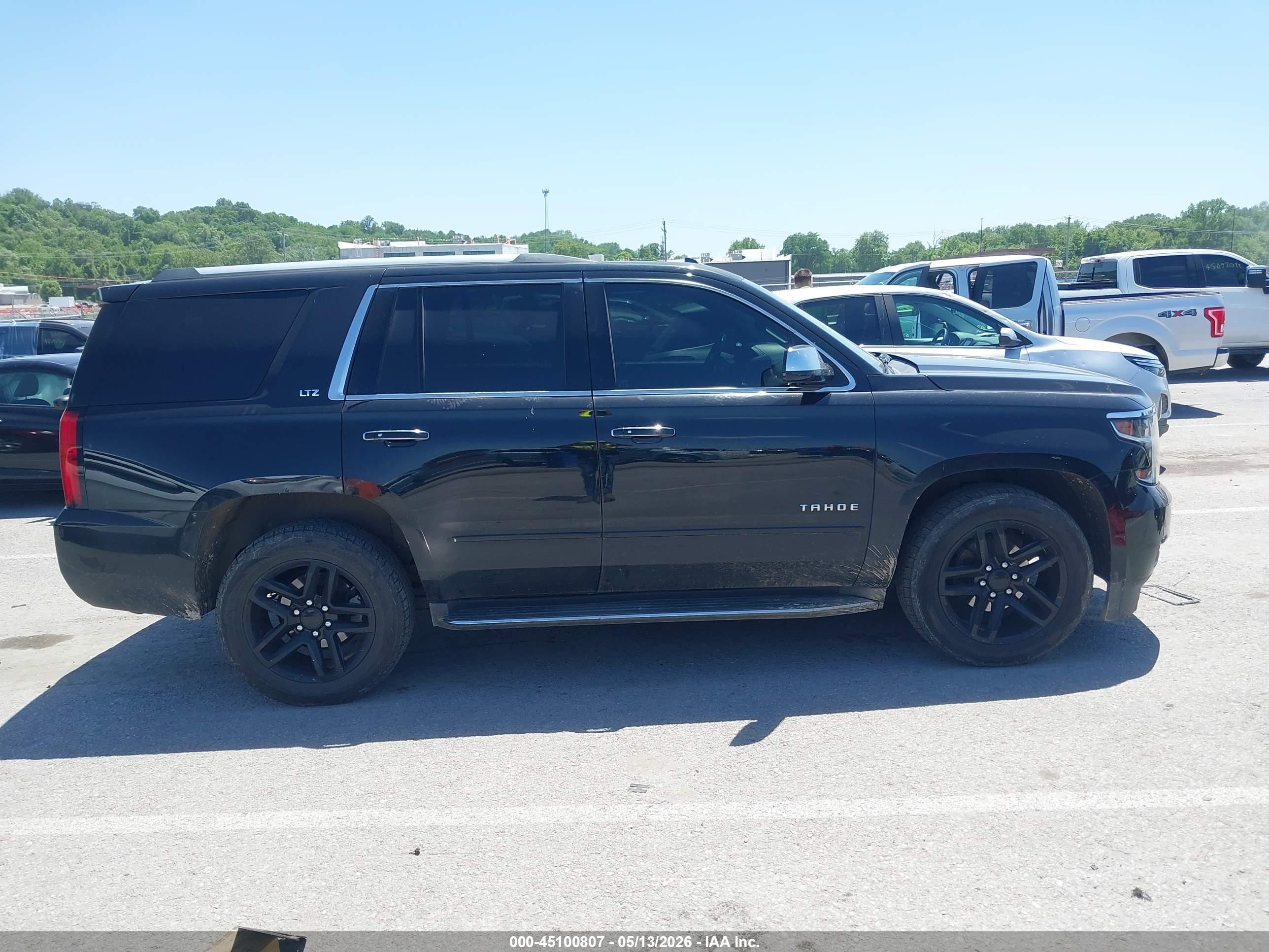 2015 Chevrolet Tahoe Ltz Black vin: 1GNSKCKC7FR743634