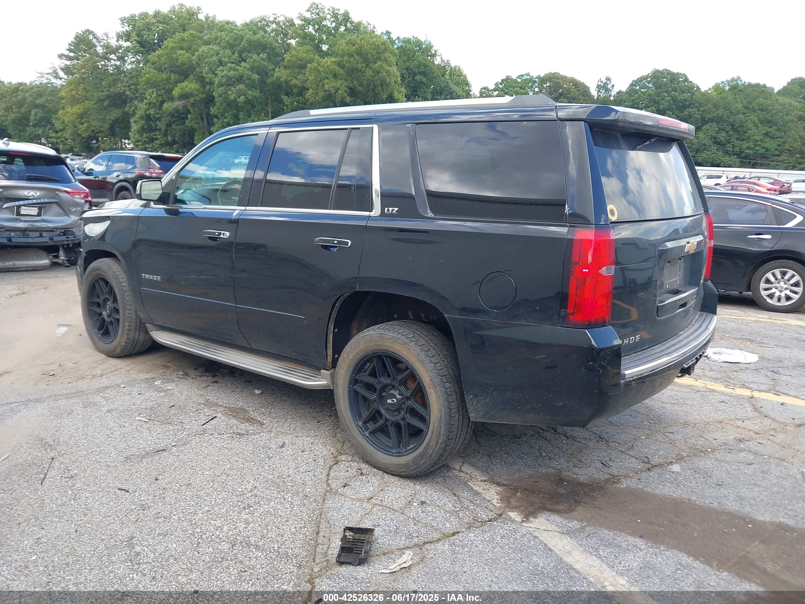 2015 Chevrolet Tahoe Ltz Black vin: 1GNSKCKC8FR102671