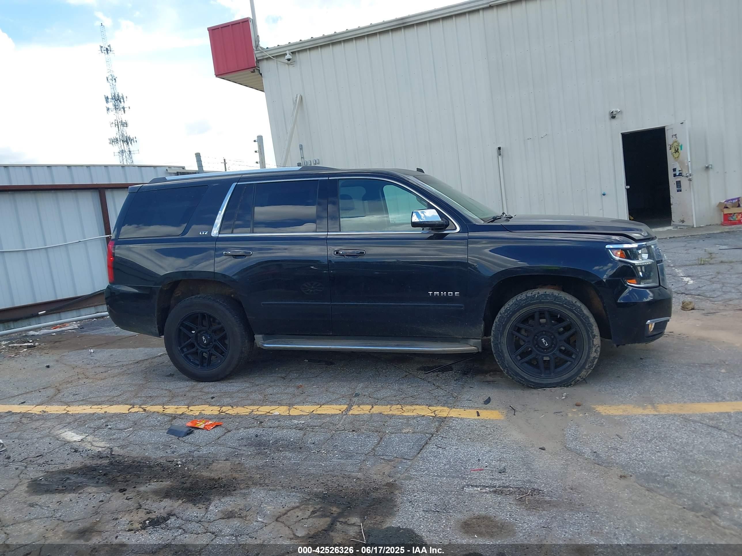 2015 Chevrolet Tahoe Ltz Black vin: 1GNSKCKC8FR102671