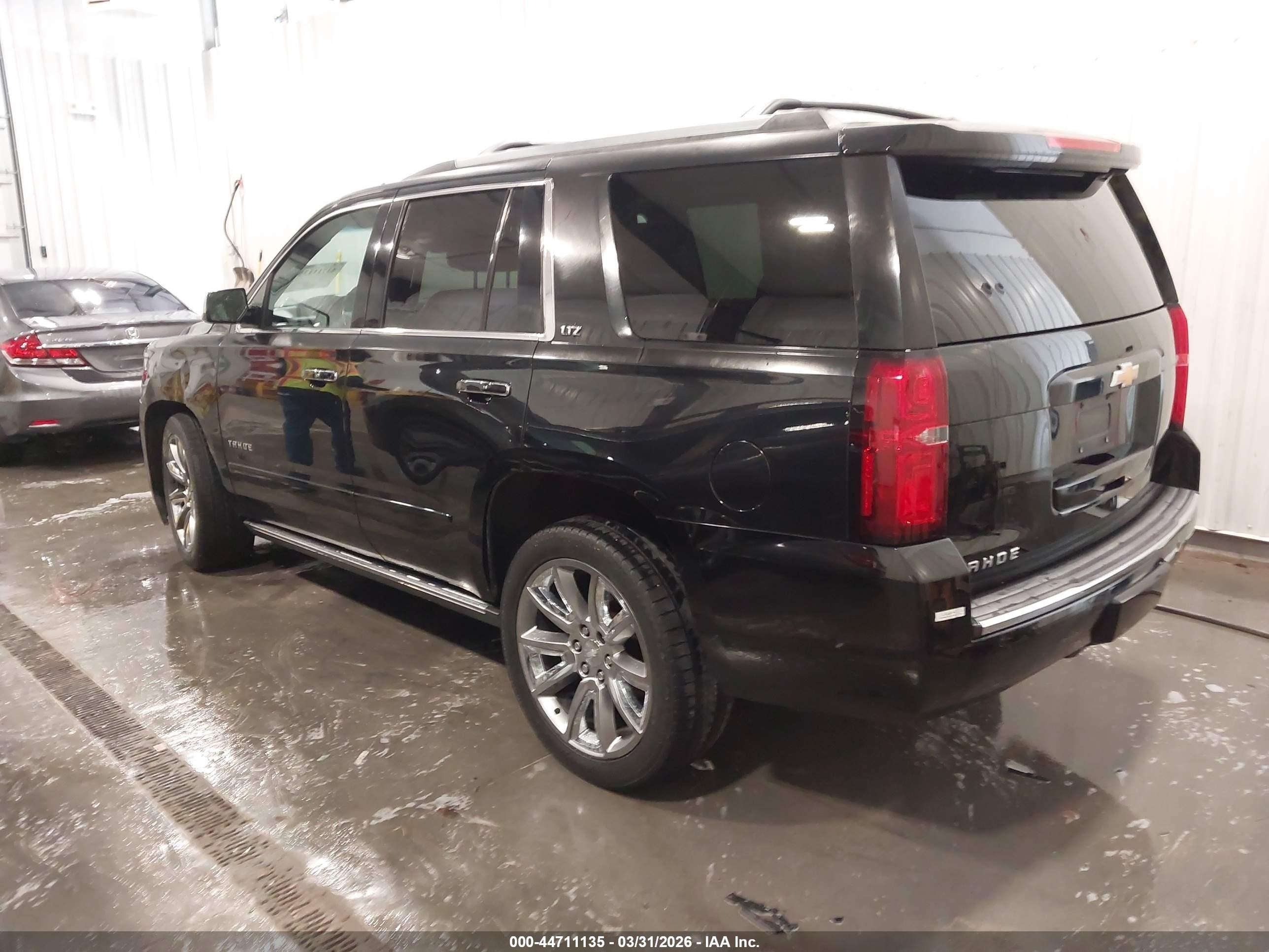 2015 Chevrolet Tahoe Ltz Black vin: 1GNSKCKC8FR111113