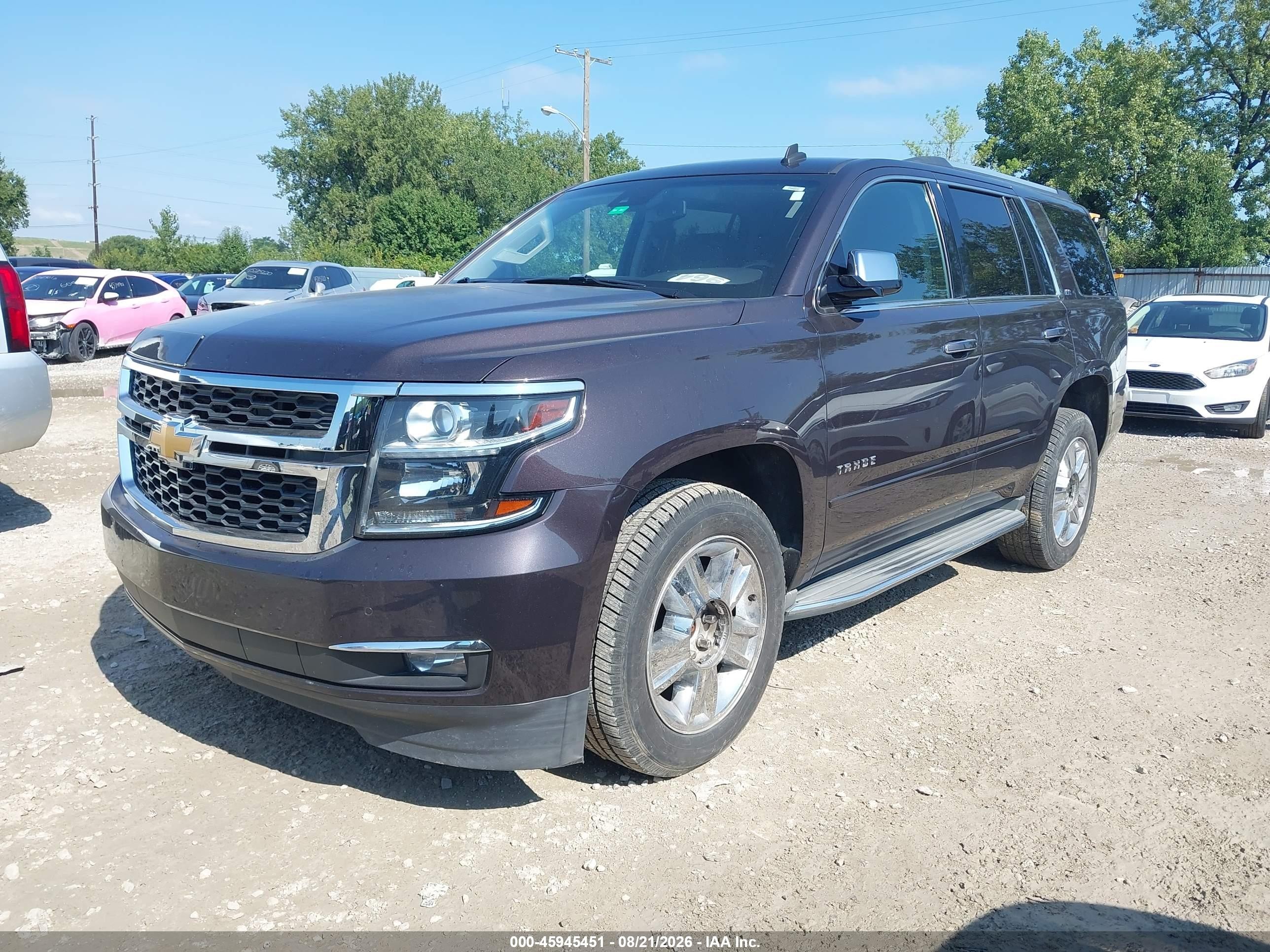 2015 Chevrolet Tahoe Ltz Purple vin: 1GNSKCKC8FR215469