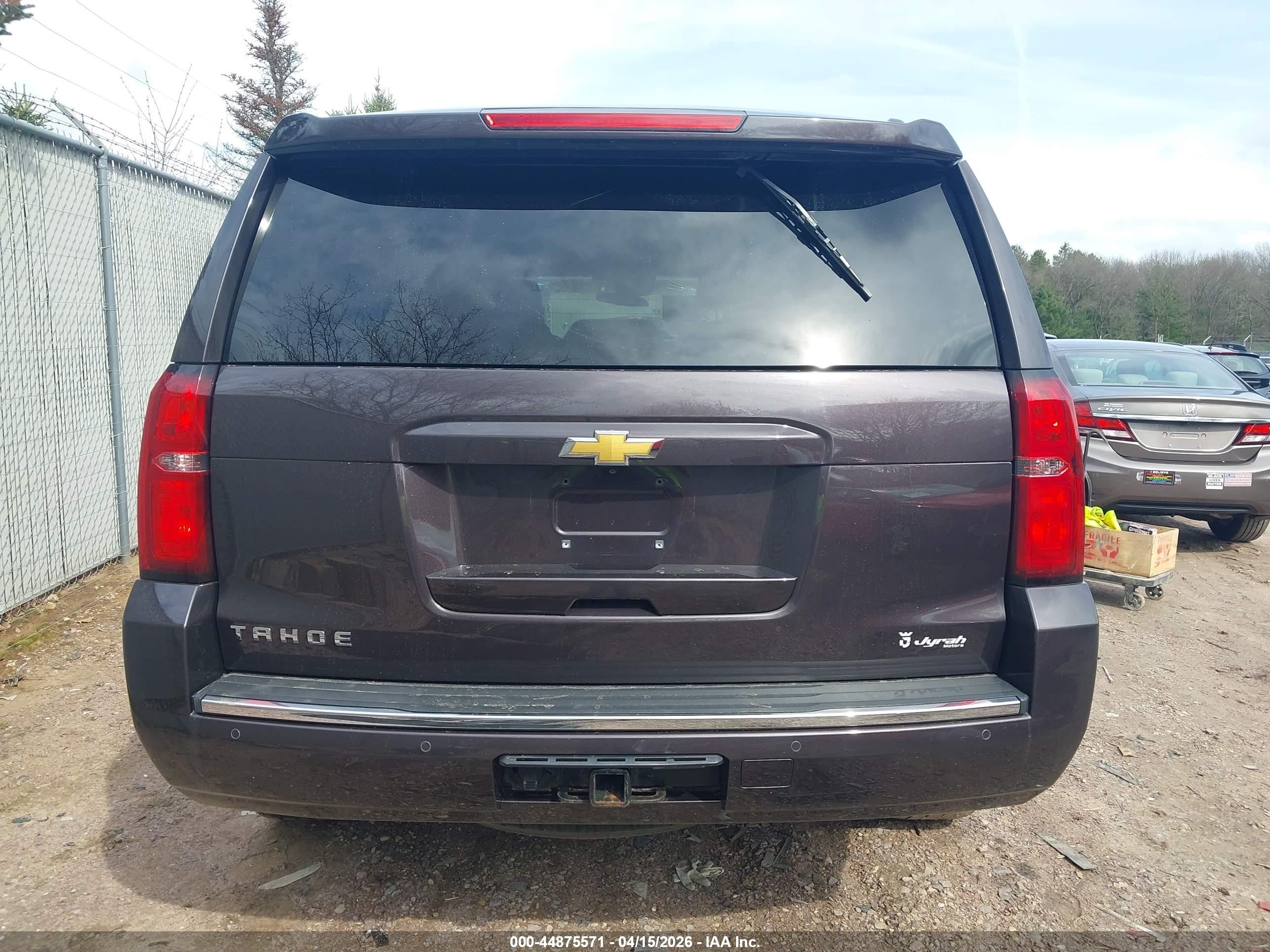 2015 Chevrolet Tahoe Ltz Black vin: 1GNSKCKC8FR619811