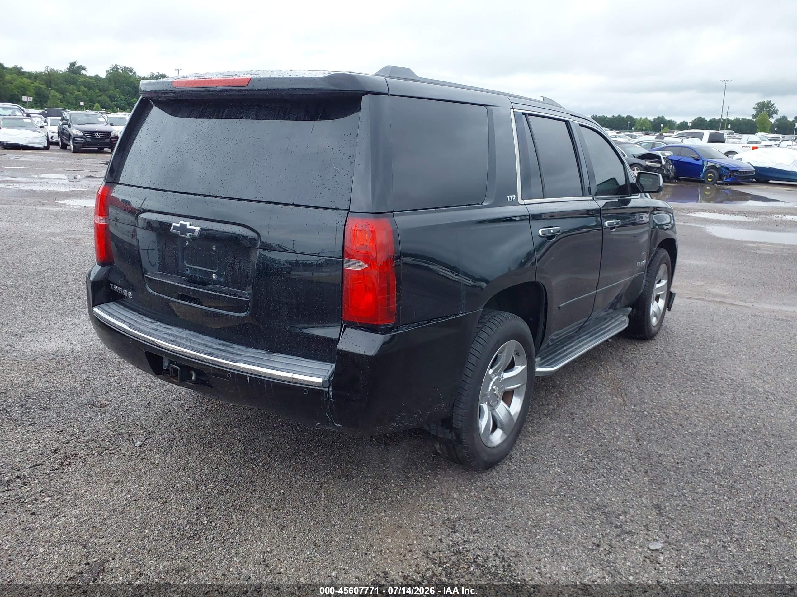 2015 Chevrolet Tahoe Ltz Black vin: 1GNSKCKC8FR623079
