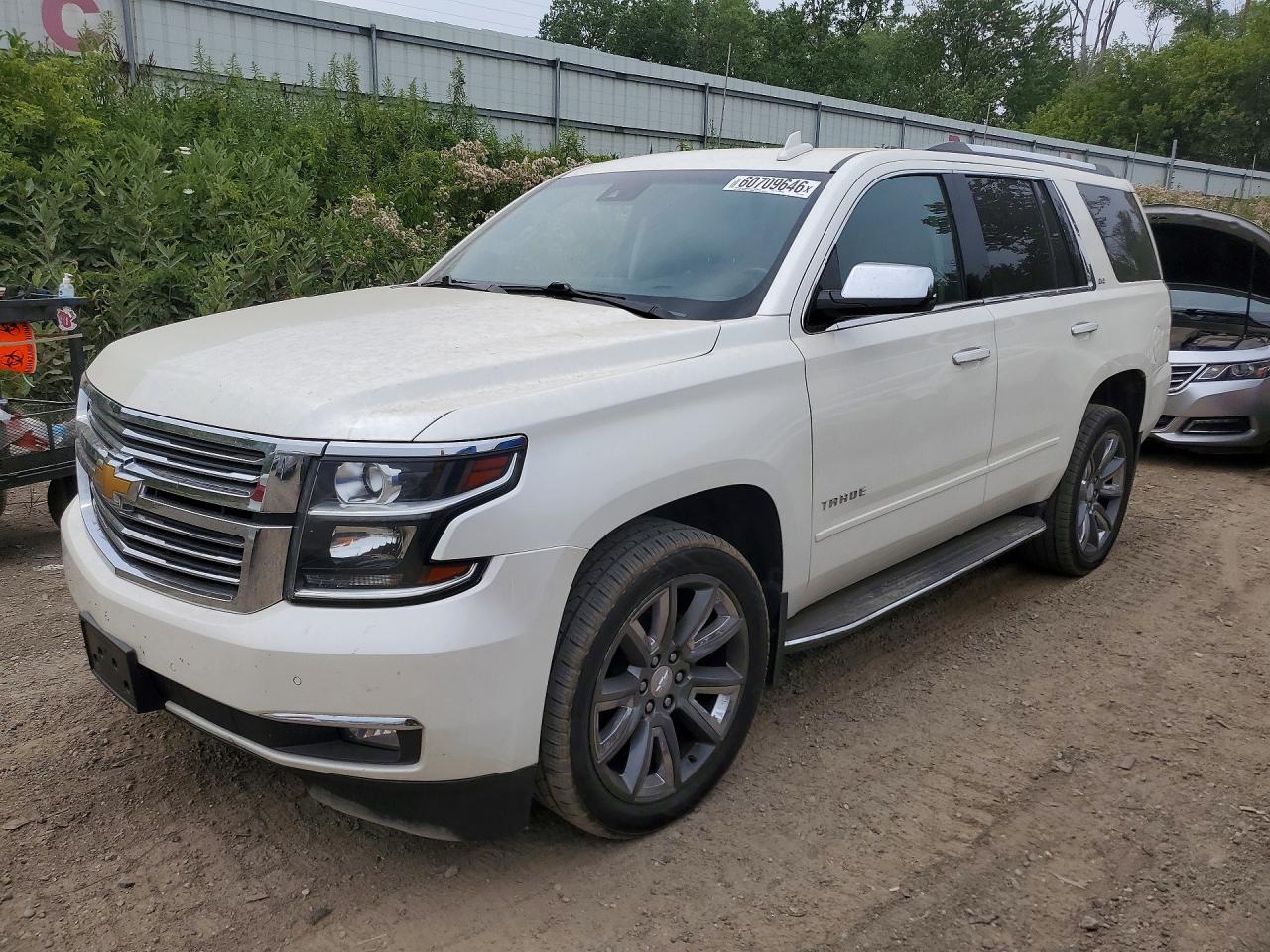 2015 Chevrolet Tahoe K1500 Ltz White vin: 1GNSKCKC8FR624863