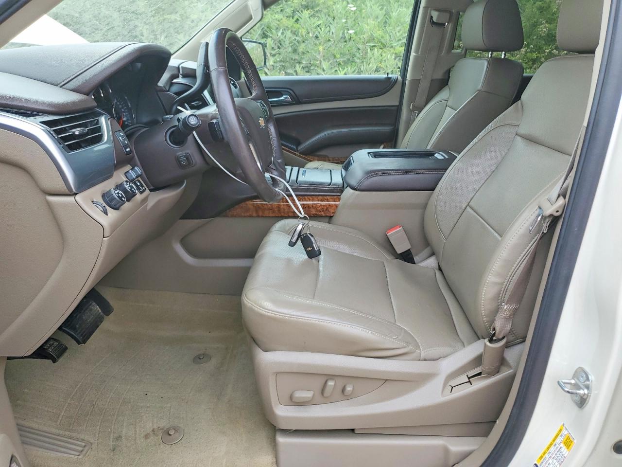 2015 Chevrolet Tahoe K1500 Ltz White vin: 1GNSKCKC8FR624863