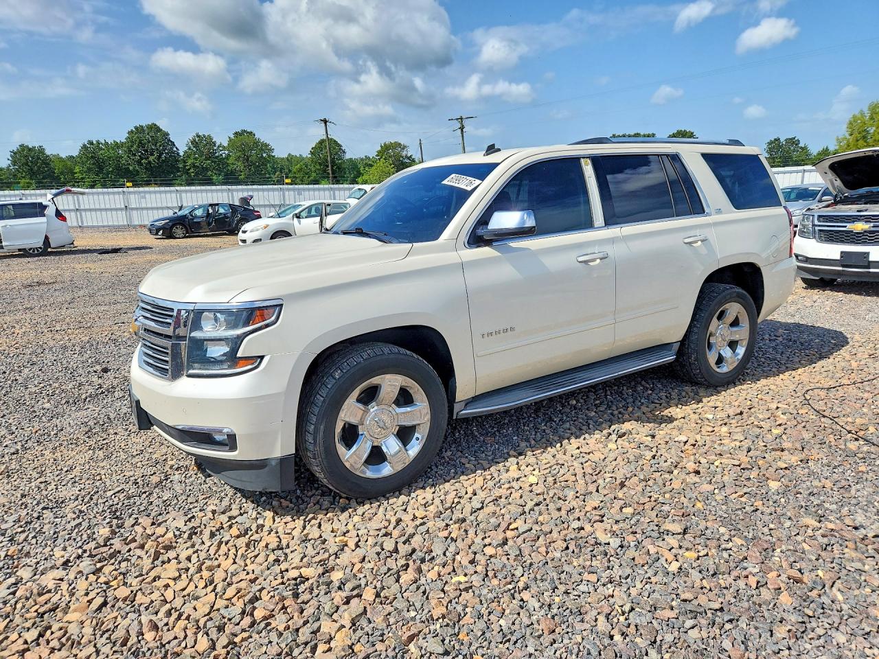 2015 Chevrolet Tahoe K1500 Ltz White vin: 1GNSKCKCXFR124171