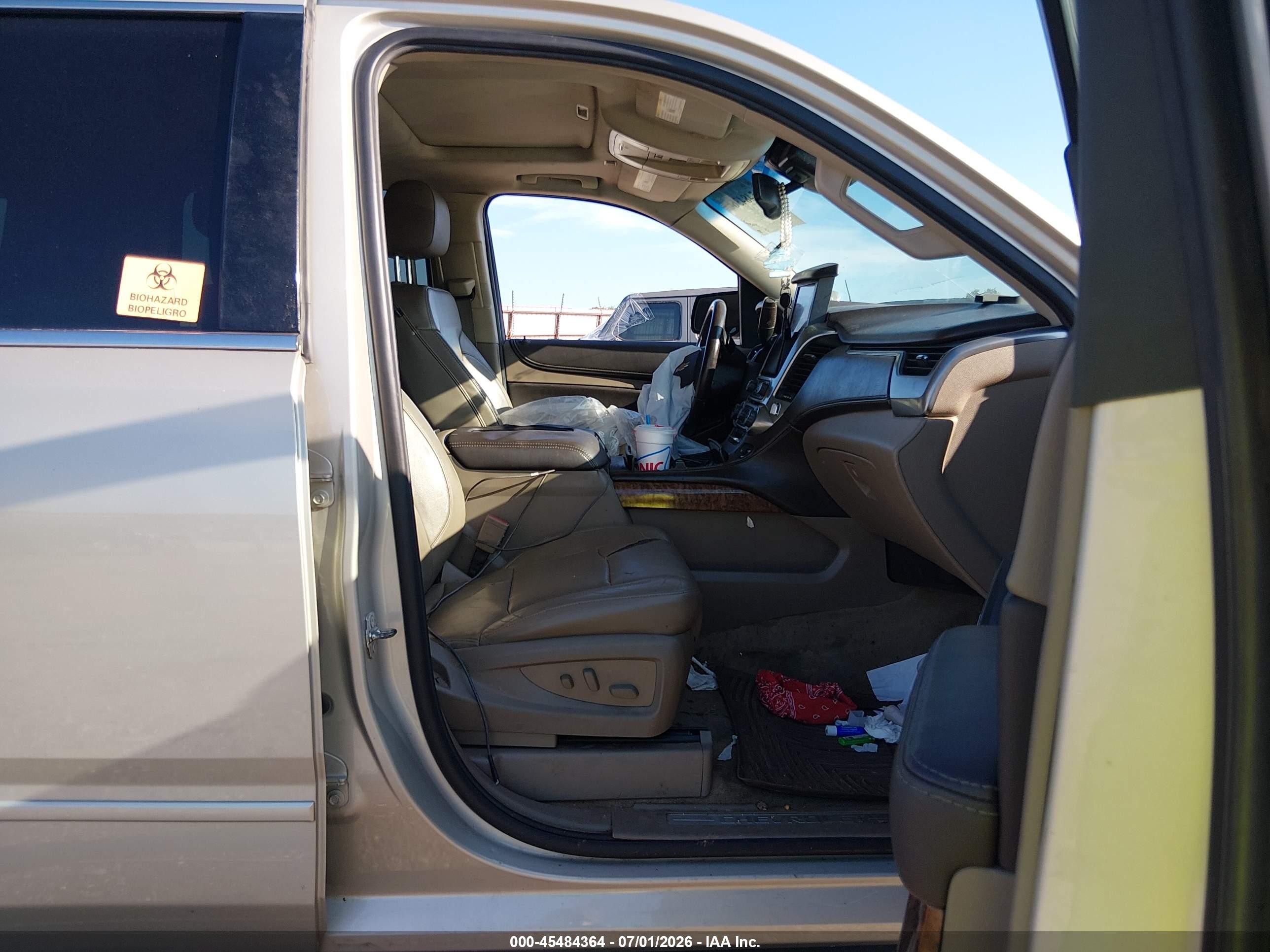 2015 Chevrolet Tahoe Ltz Silver vin: 1GNSKCKCXFR156960