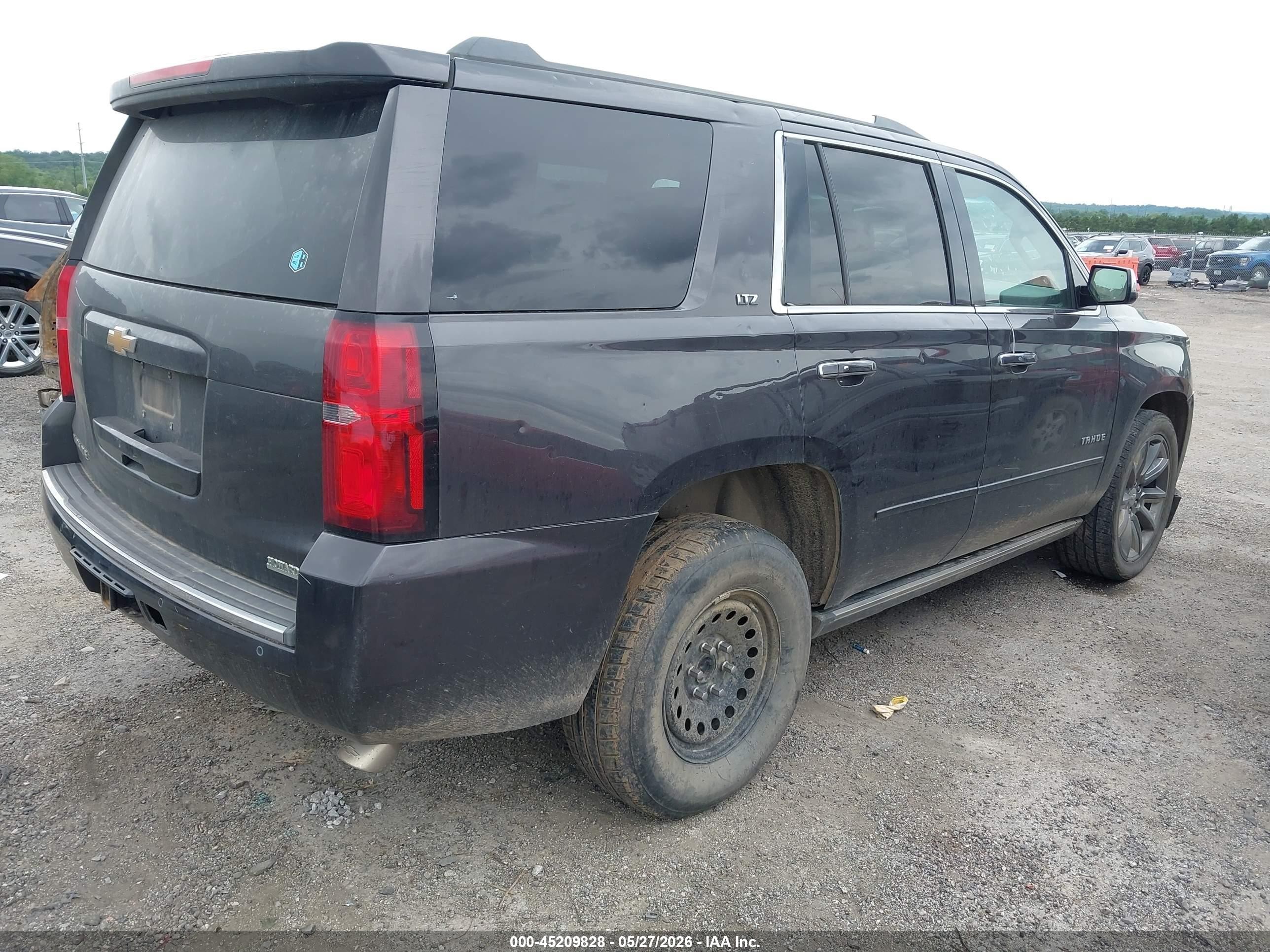 2015 Chevrolet Tahoe Ltz Black vin: 1GNSKCKCXFR160622