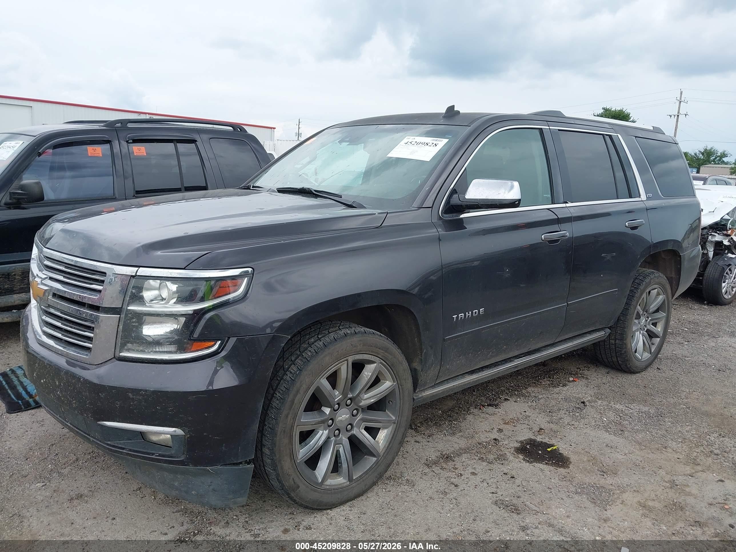 2015 Chevrolet Tahoe Ltz Black vin: 1GNSKCKCXFR160622