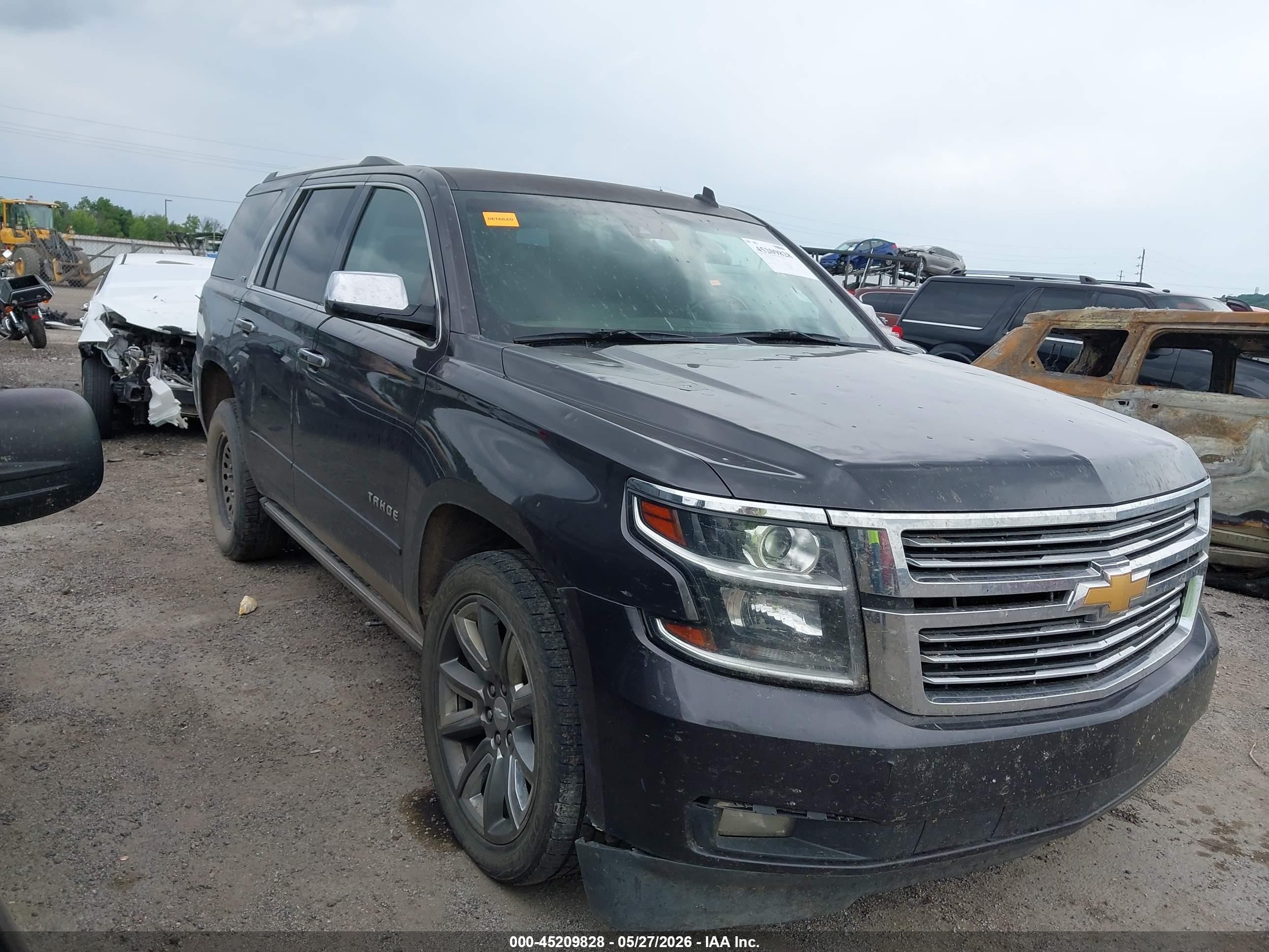2015 Chevrolet Tahoe Ltz Black vin: 1GNSKCKCXFR160622
