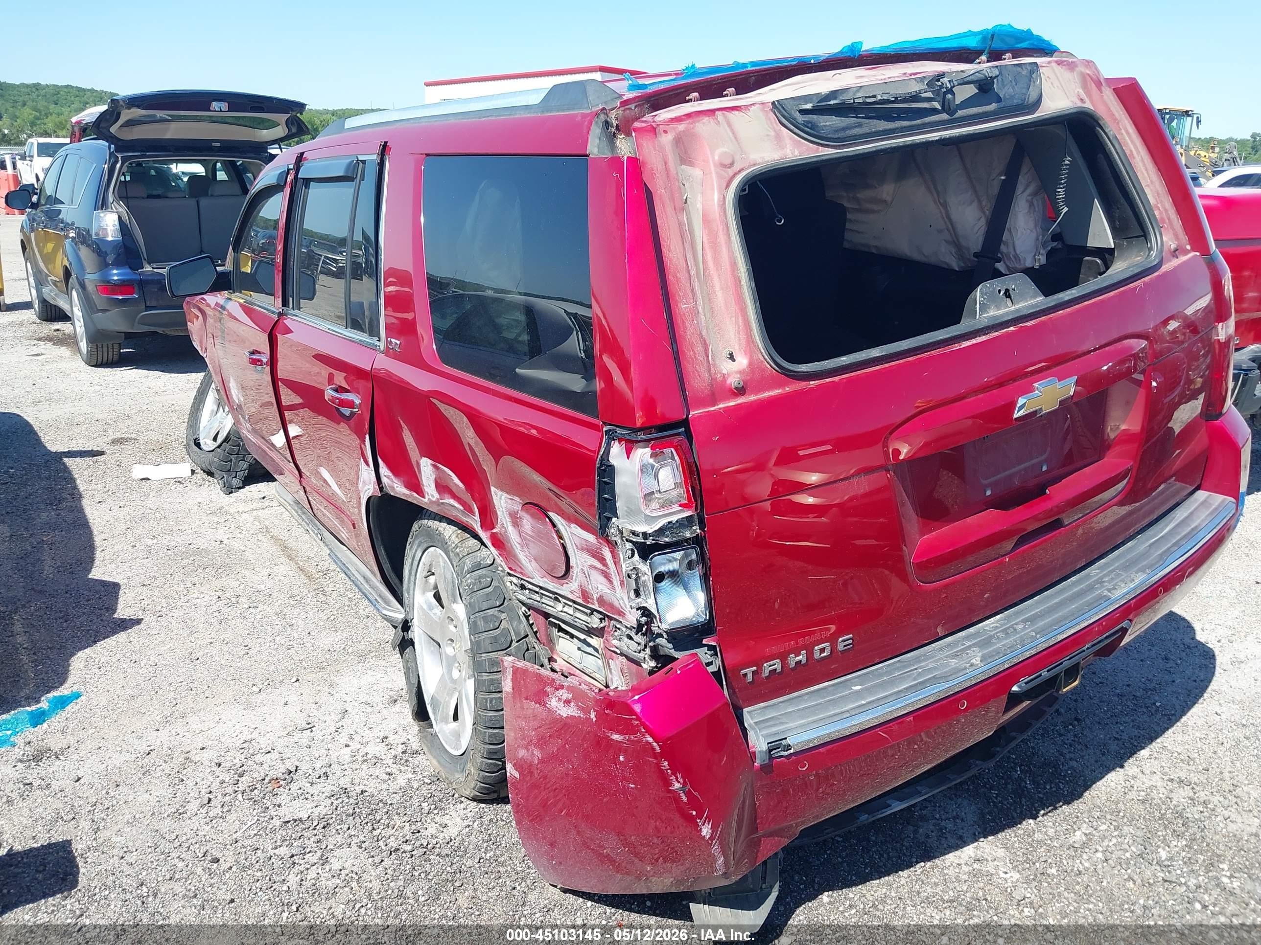 2015 Chevrolet Tahoe Ltz Red vin: 1GNSKCKCXFR218180