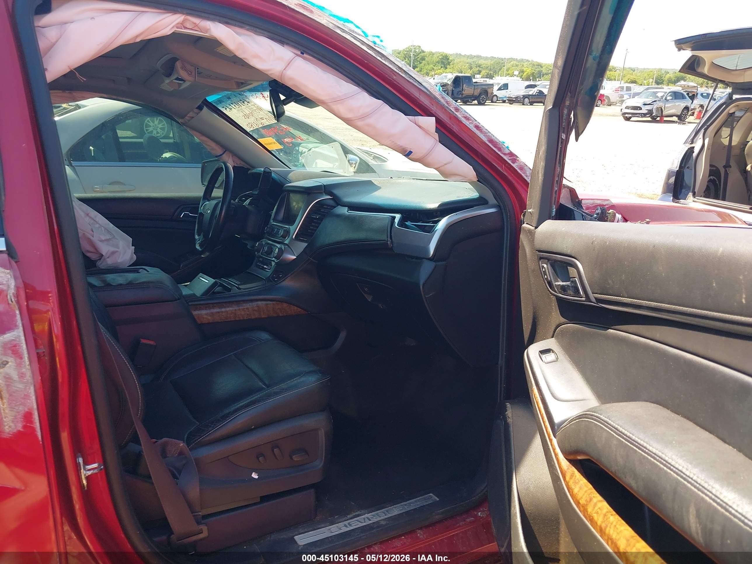 2015 Chevrolet Tahoe Ltz Red vin: 1GNSKCKCXFR218180
