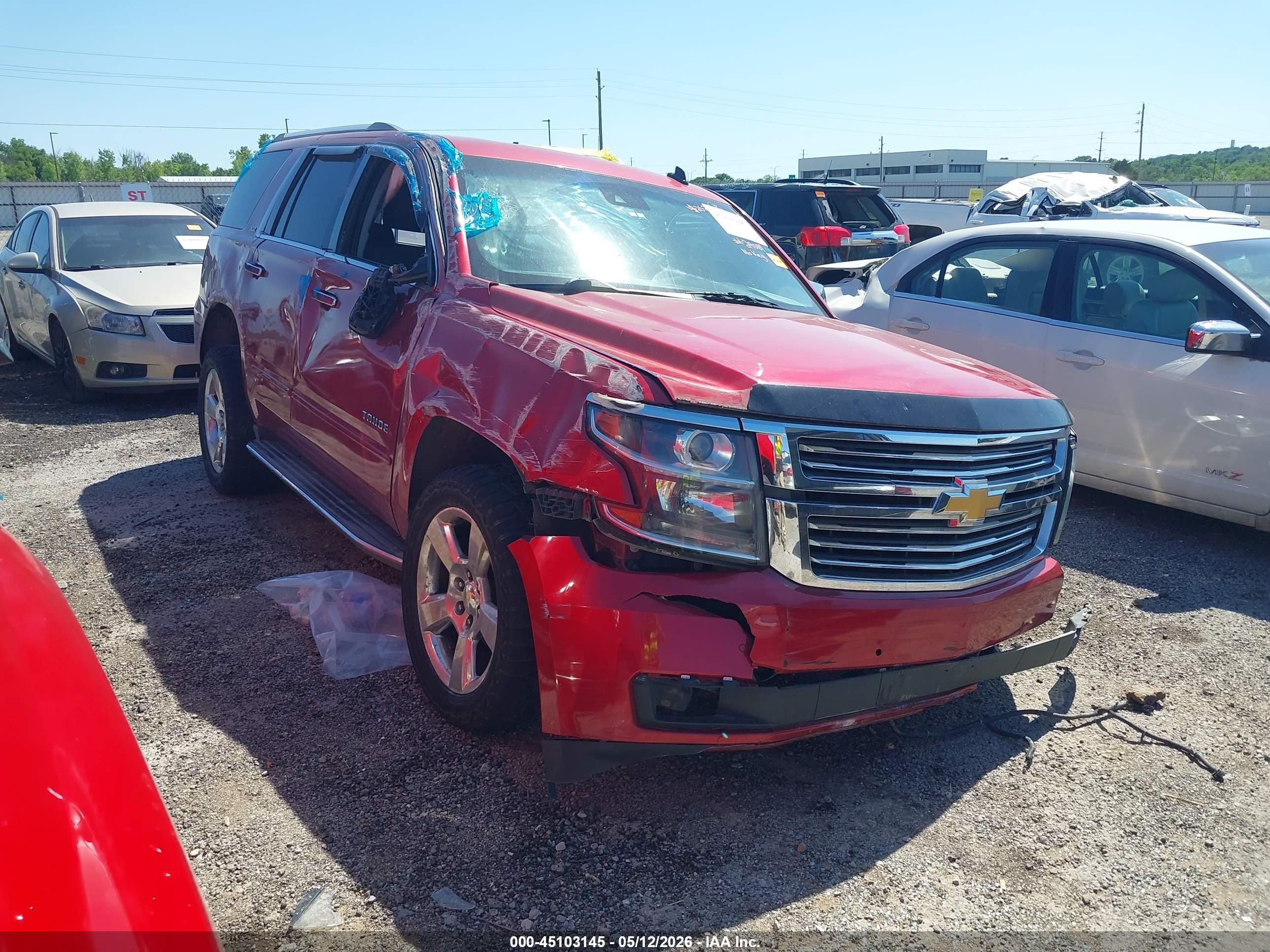 2015 Chevrolet Tahoe Ltz Red vin: 1GNSKCKCXFR218180