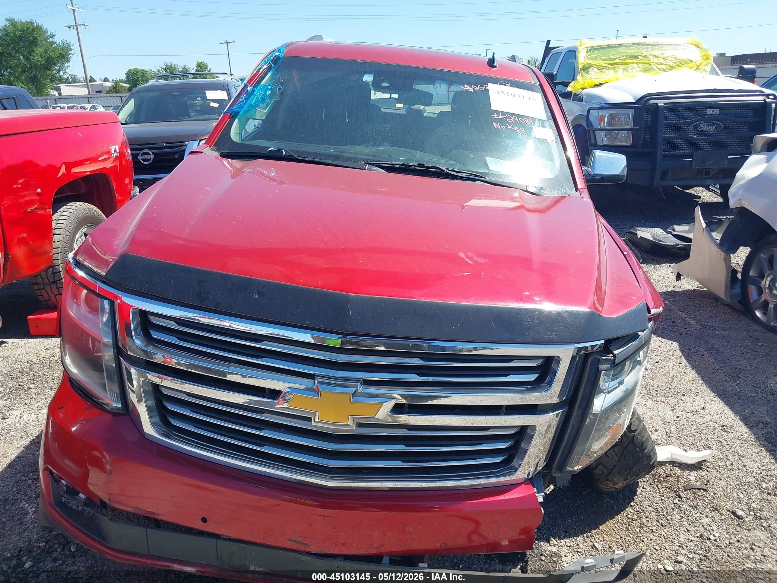 2015 Chevrolet Tahoe Ltz Red vin: 1GNSKCKCXFR218180
