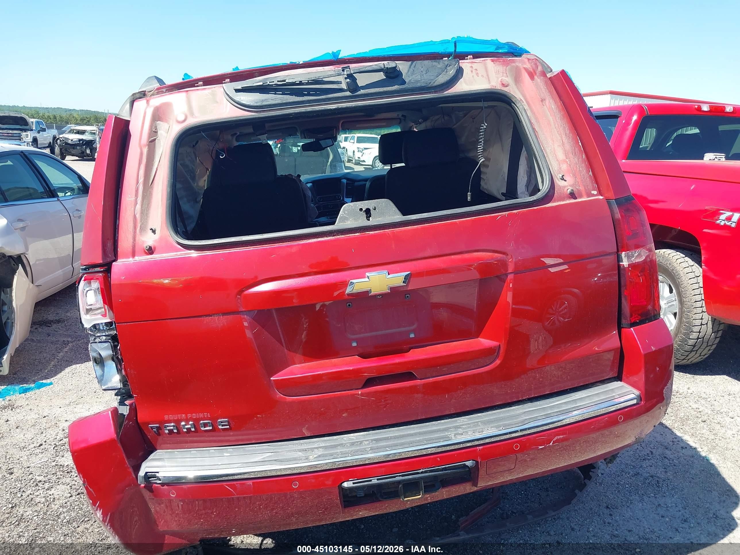 2015 Chevrolet Tahoe Ltz Red vin: 1GNSKCKCXFR218180