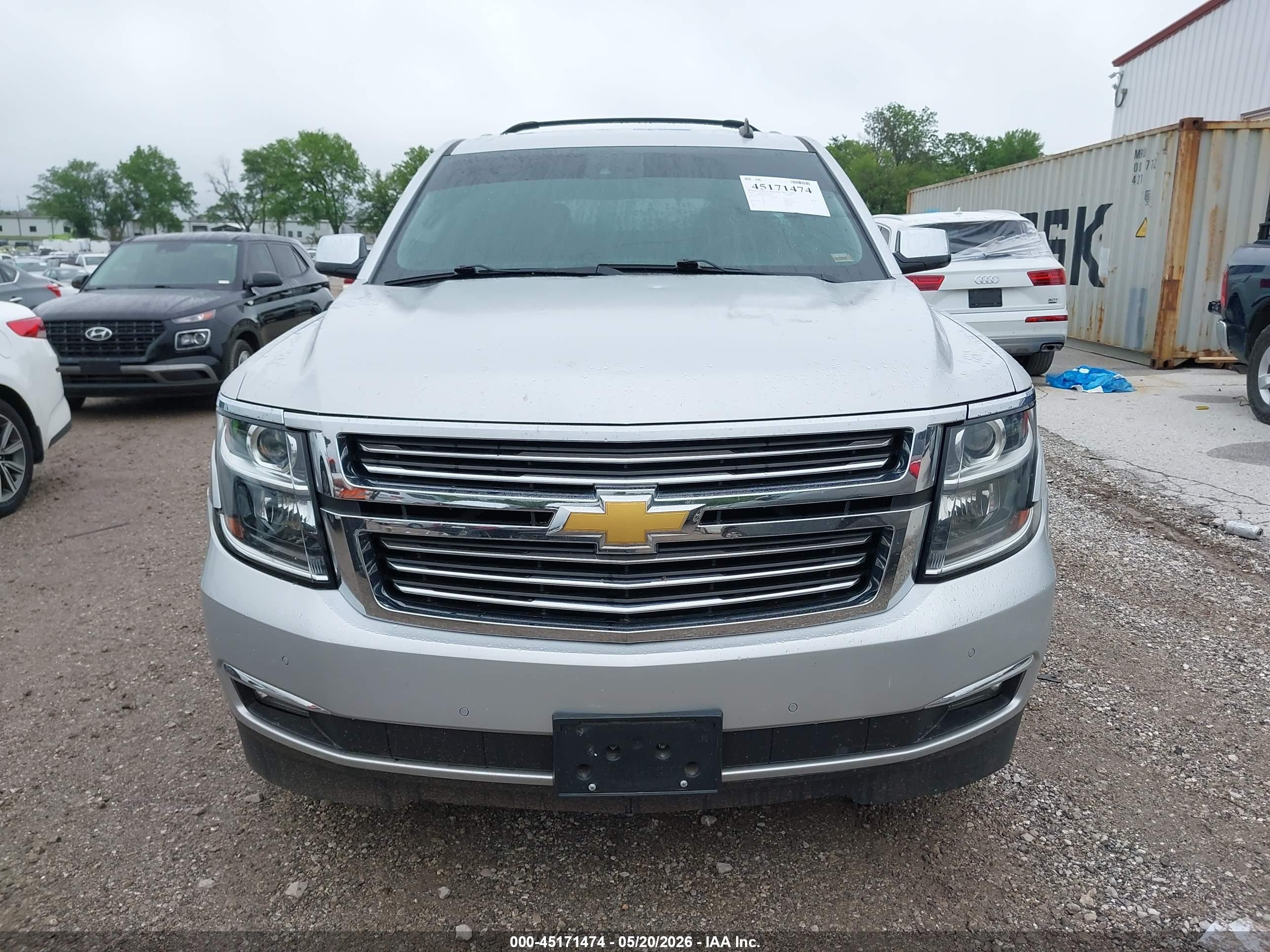 2015 Chevrolet Tahoe Ltz Silver vin: 1GNSKCKCXFR247310