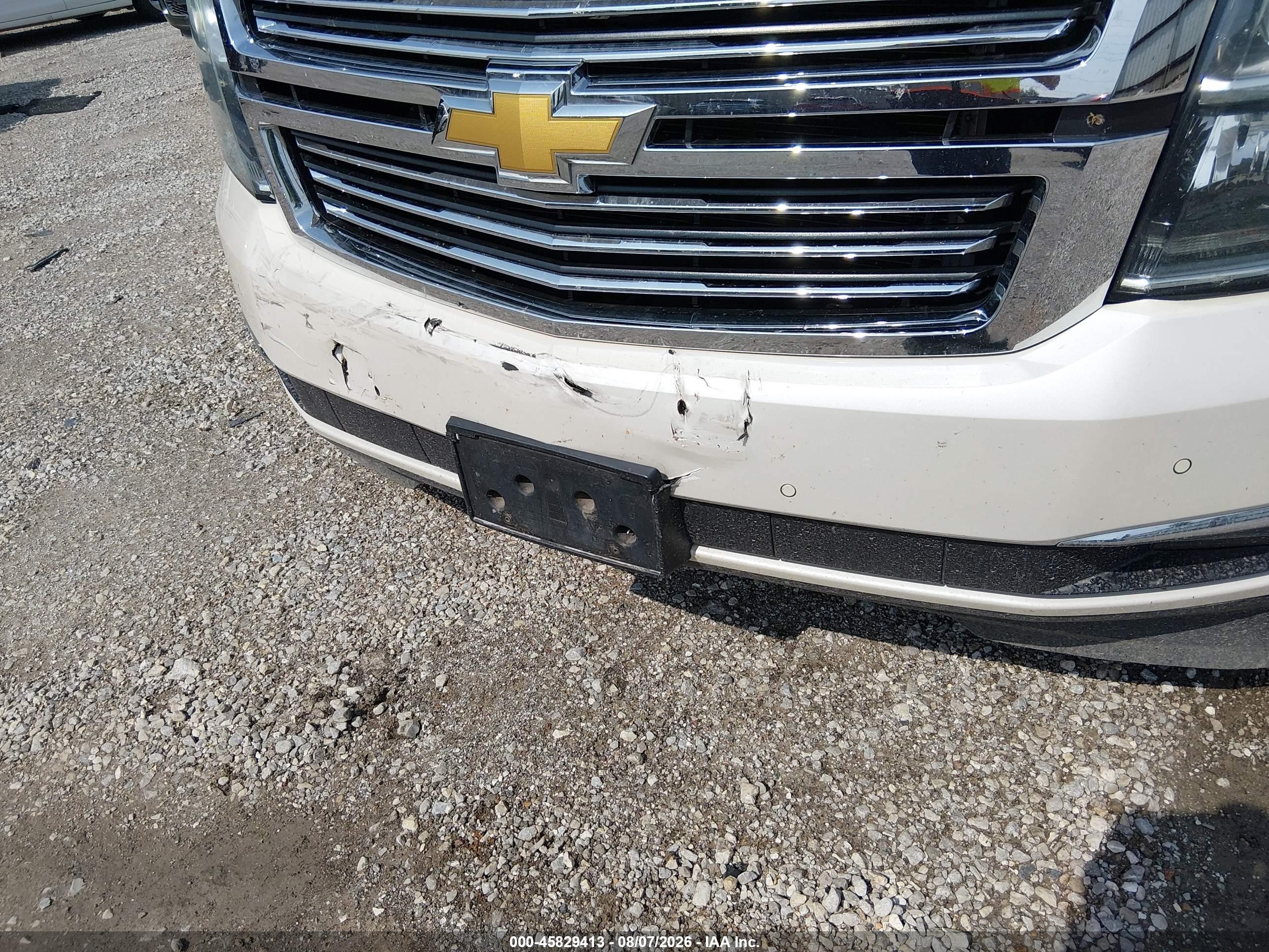 2015 Chevrolet Tahoe Ltz White vin: 1GNSKCKCXFR514168