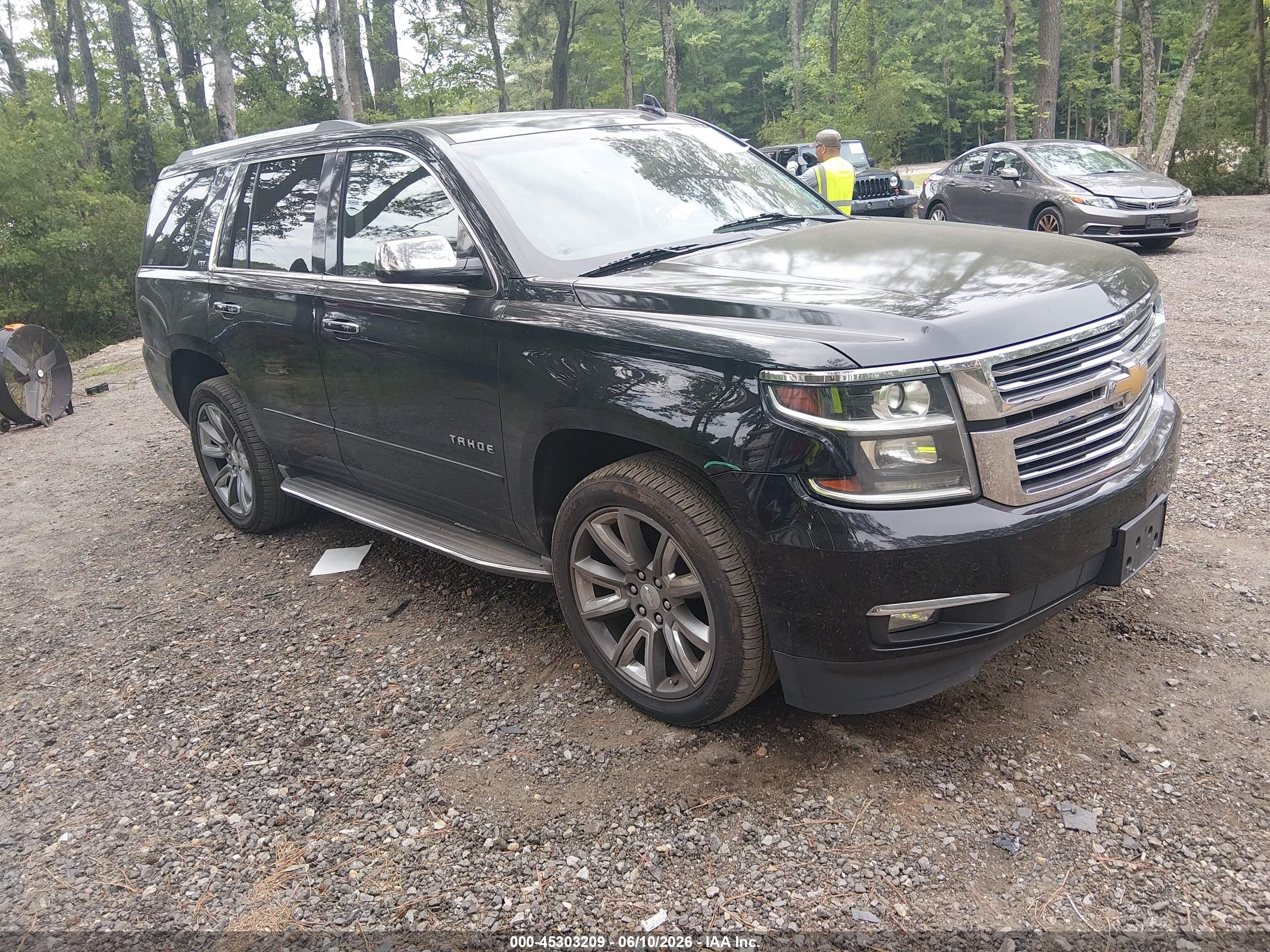 2015 Chevrolet Tahoe Ltz Black vin: 1GNSKCKCXFR671411
