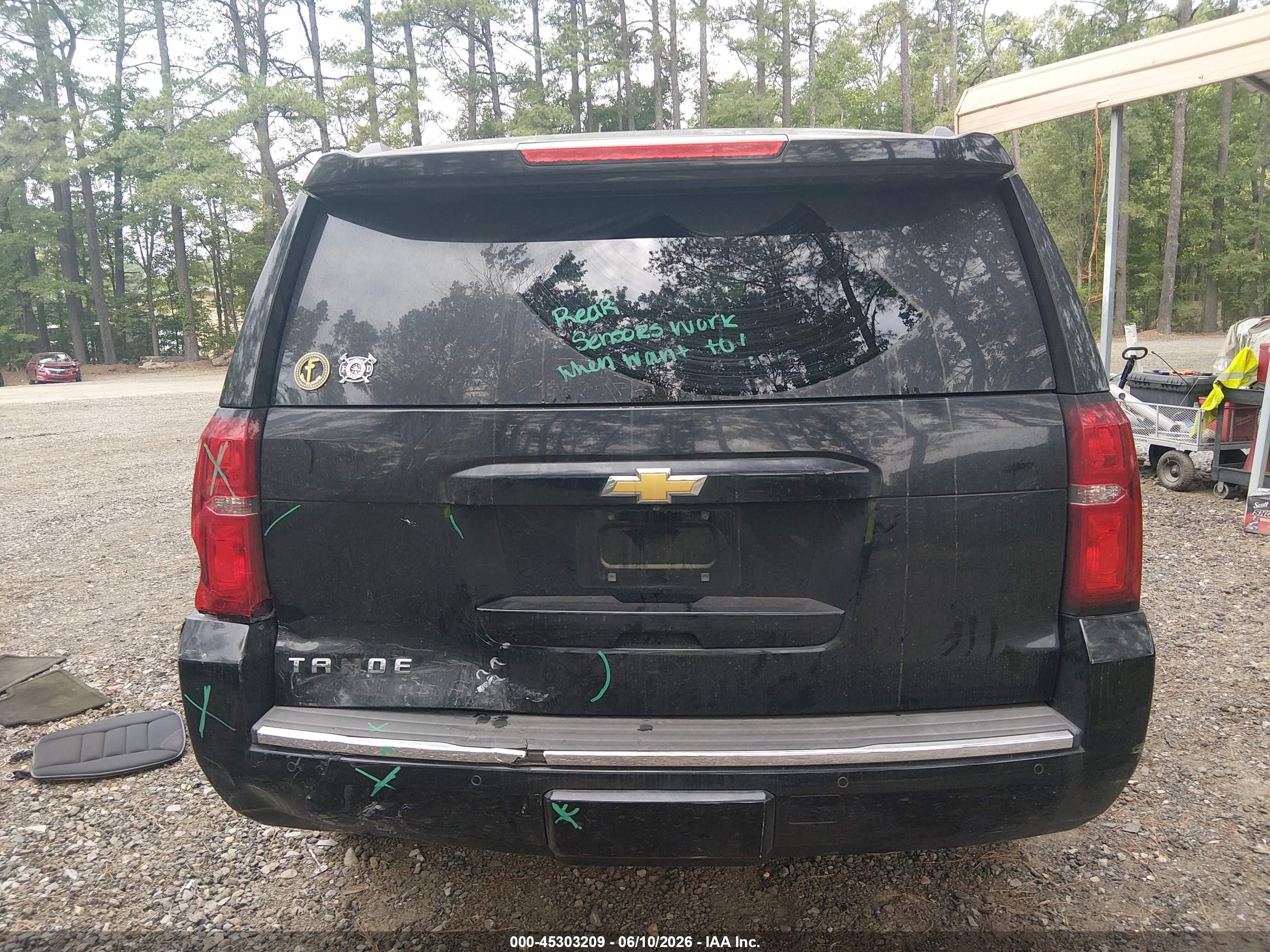 2015 Chevrolet Tahoe Ltz Черный vin: 1GNSKCKCXFR671411