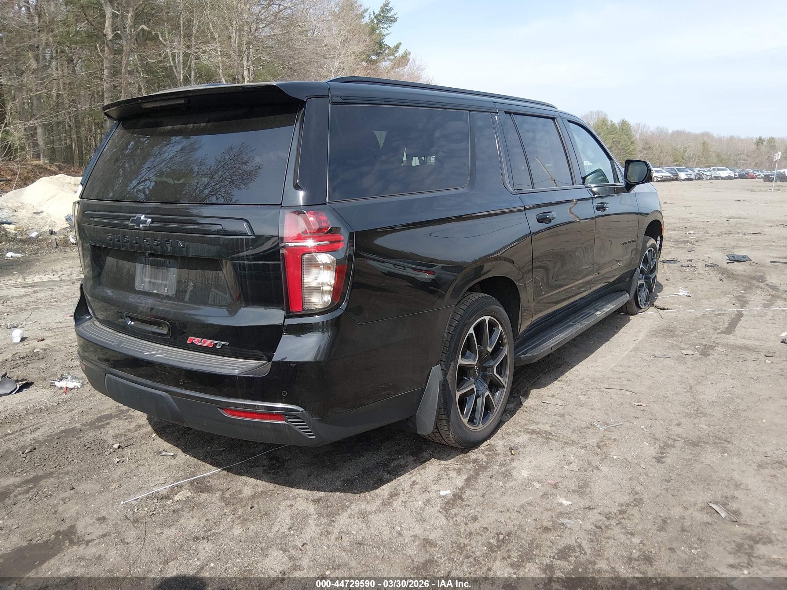 2023 Chevrolet Suburban 4wd Rst Black vin: 1GNSKEKD8PR264029
