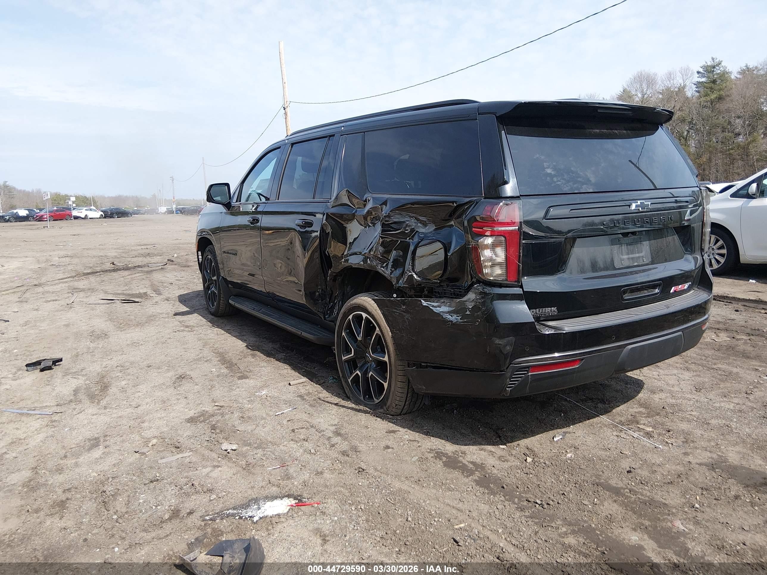 2023 Chevrolet Suburban 4wd Rst Black vin: 1GNSKEKD8PR264029
