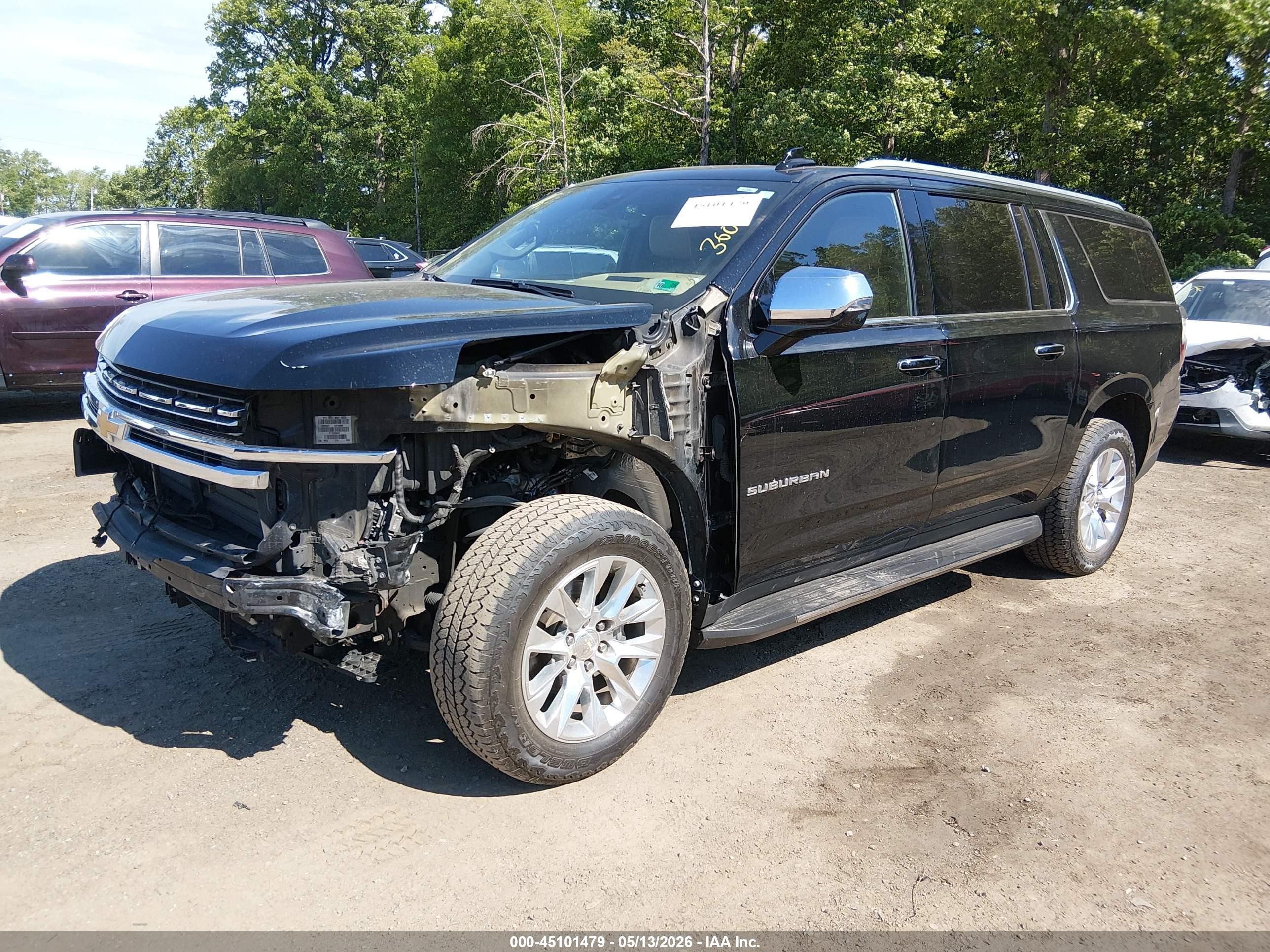 2021 Chevrolet Suburban 4wd Premier Черный vin: 1GNSKFKD3MR135097